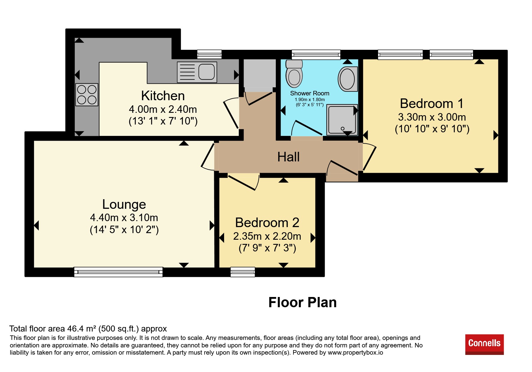 Flat 2, Allport Mews, Allport Road, Cannock floorplan
