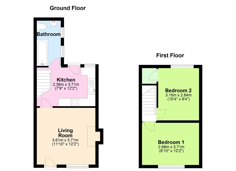 2 Bedrooms Terraced house to rent in Regent Mount, Harrogate, North Yorkshire HG1