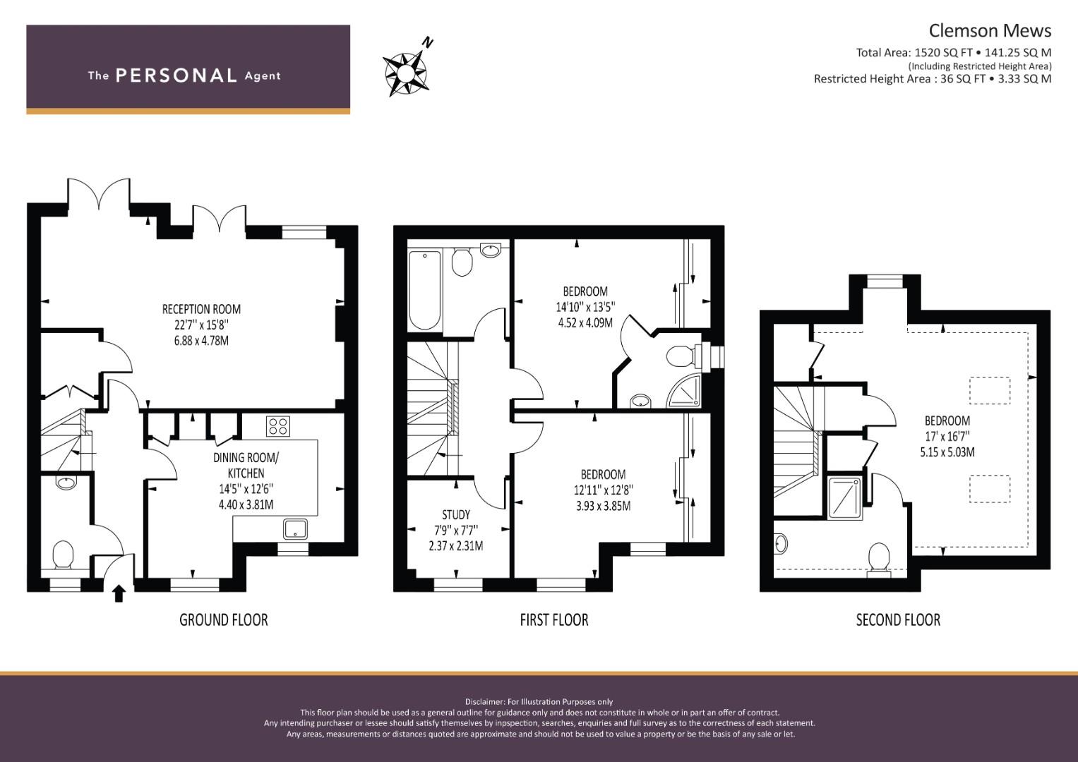 6, Clemson Mews, Epsom floorplan