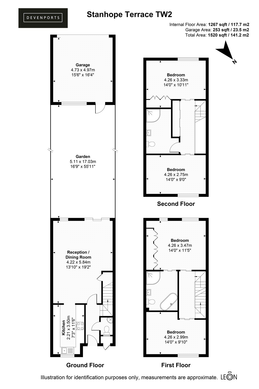 2 Stanhope Terrace,, Heathfield South, Twickenham floorplan