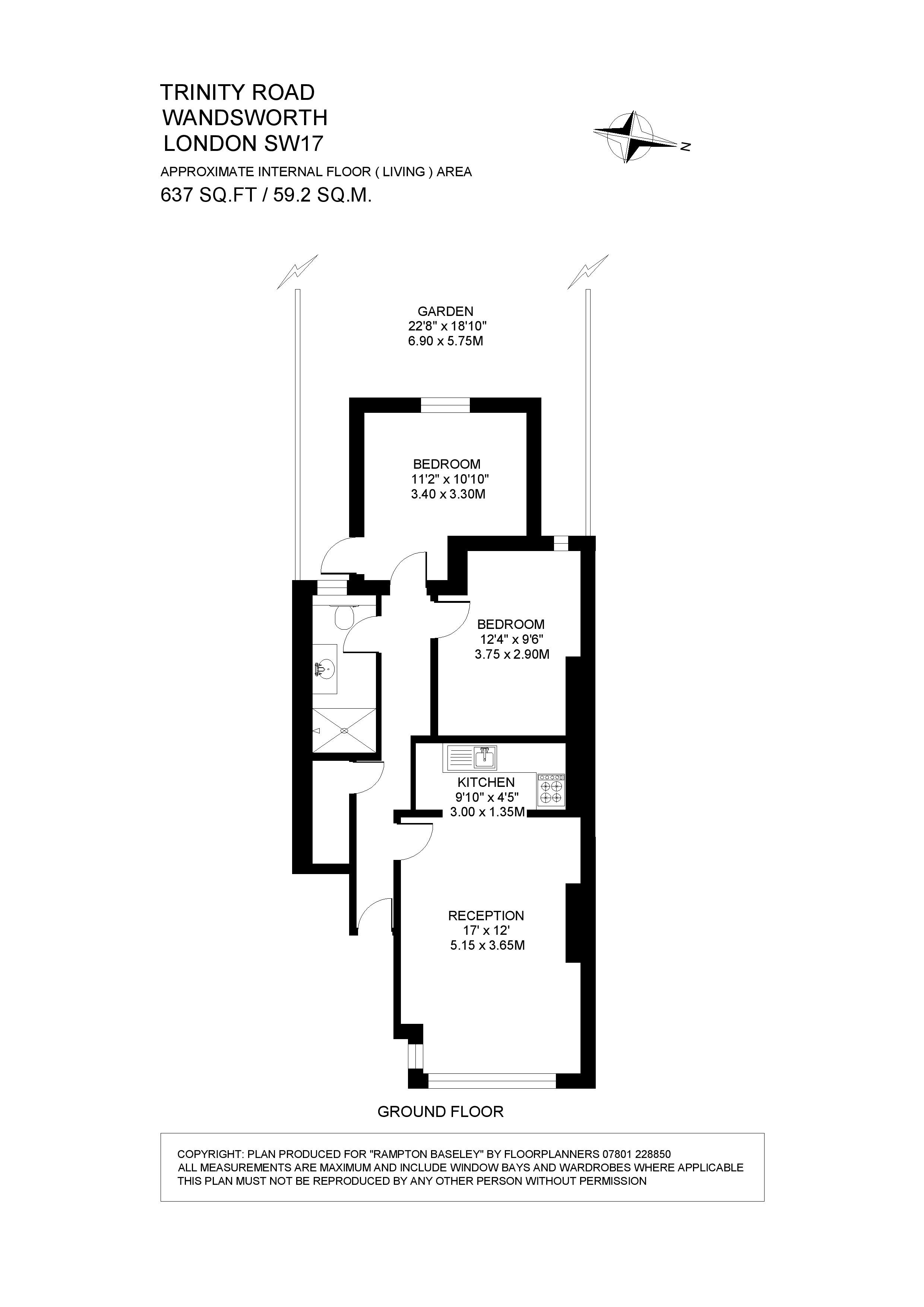 Flat A, 179, Trinity Road, London floorplan