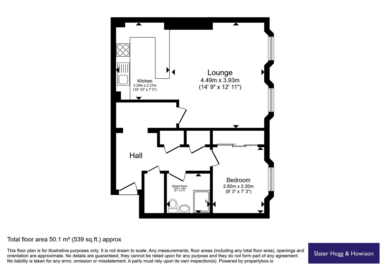 4 West, 174, Great Western Road, Glasgow floorplan