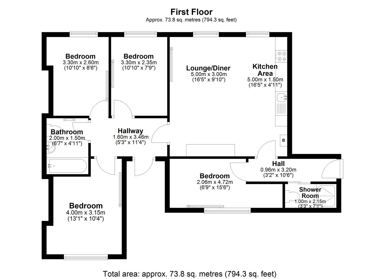 St James' Street, Newcastle upon Tyne floorplan