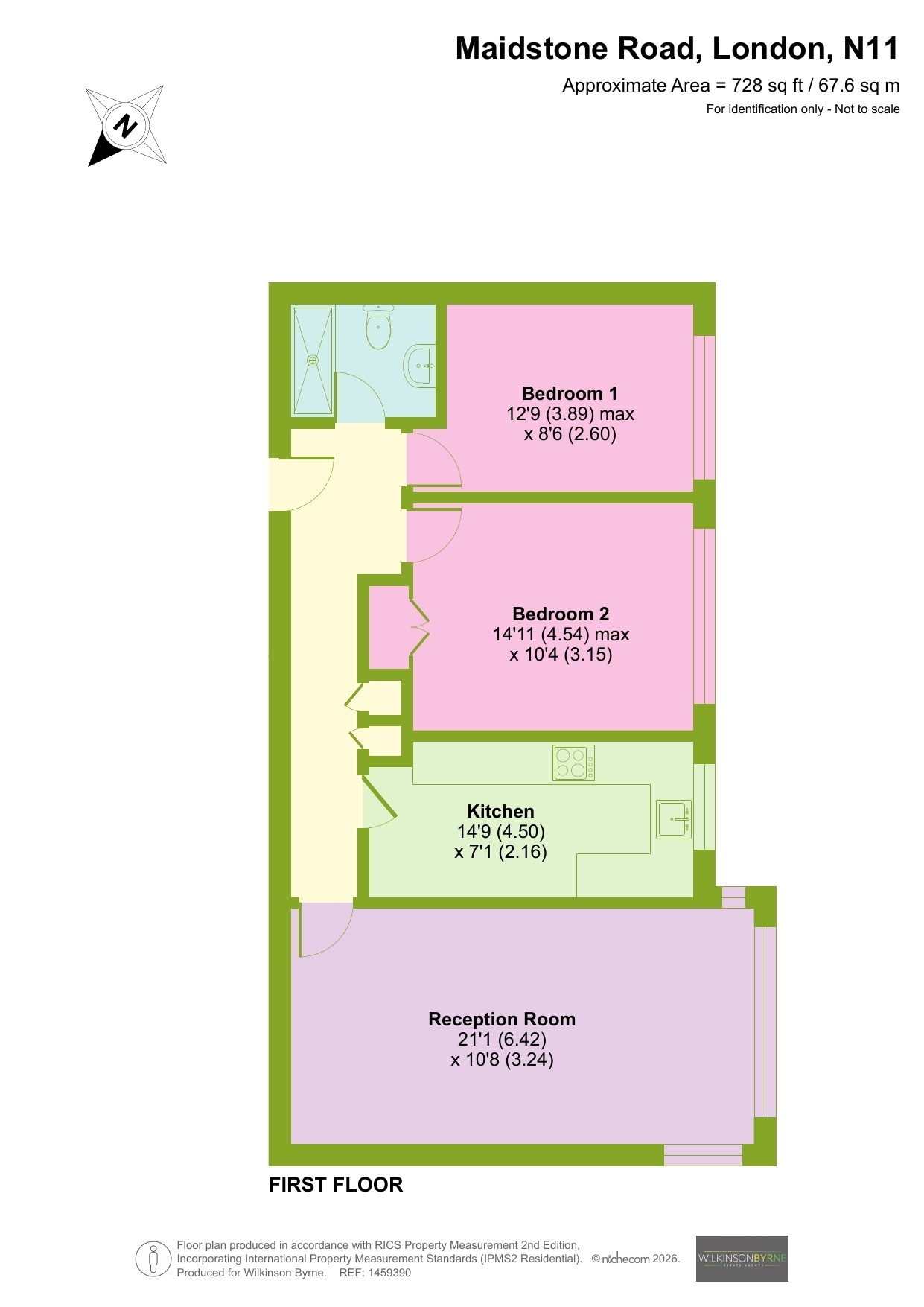 7, Deanswood, Bounds Green floorplan