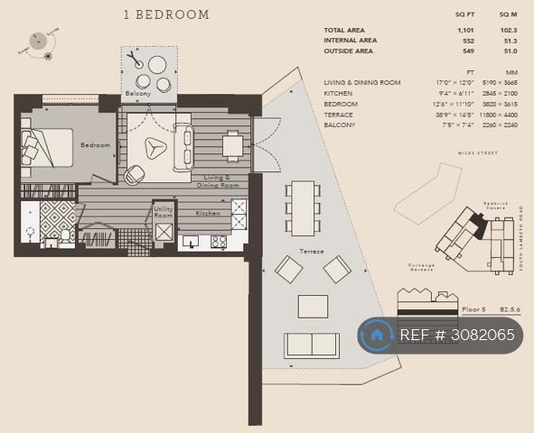 Exchange Gardens, London floorplan