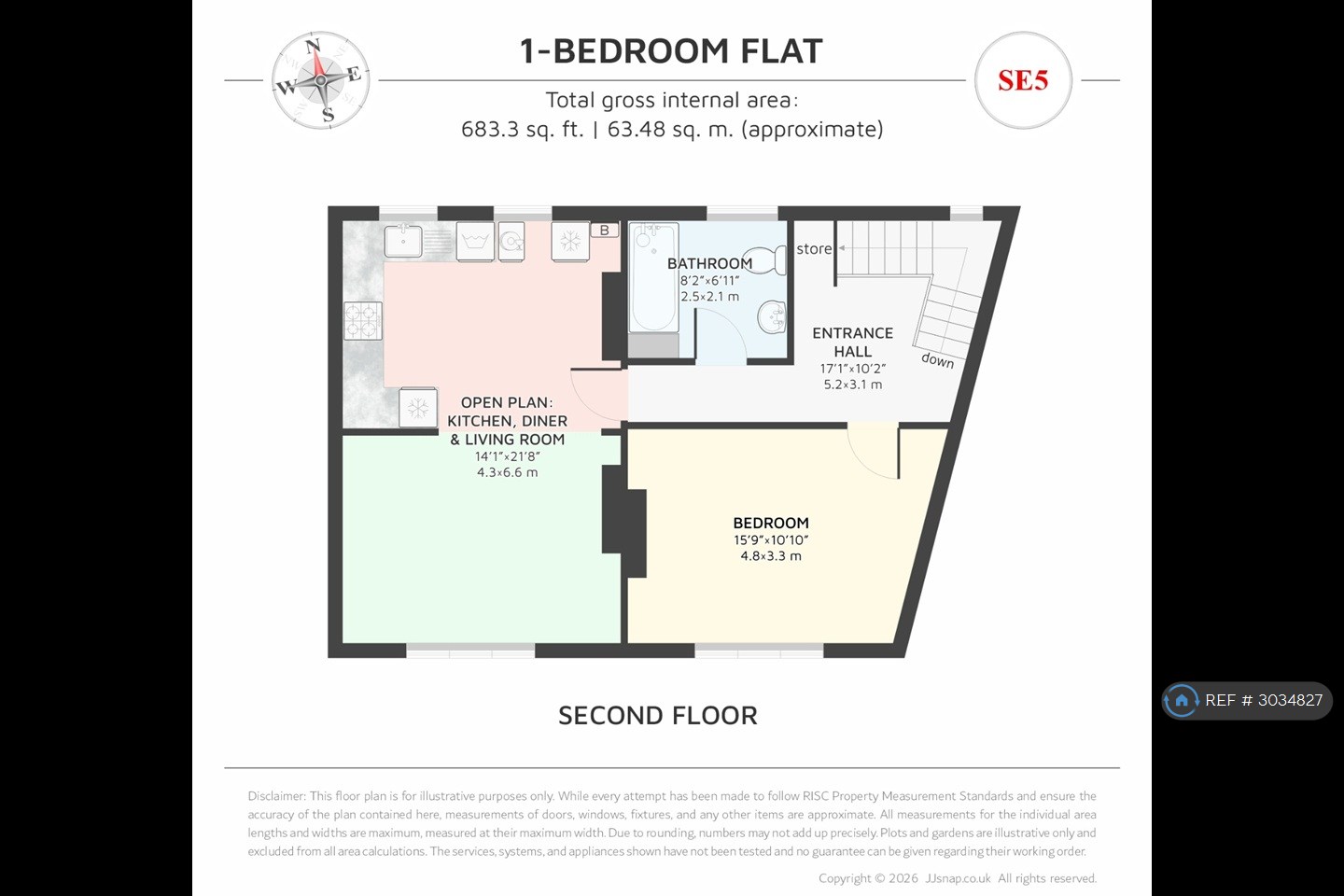 Flat, Wyndham Road, Camberwell floorplan