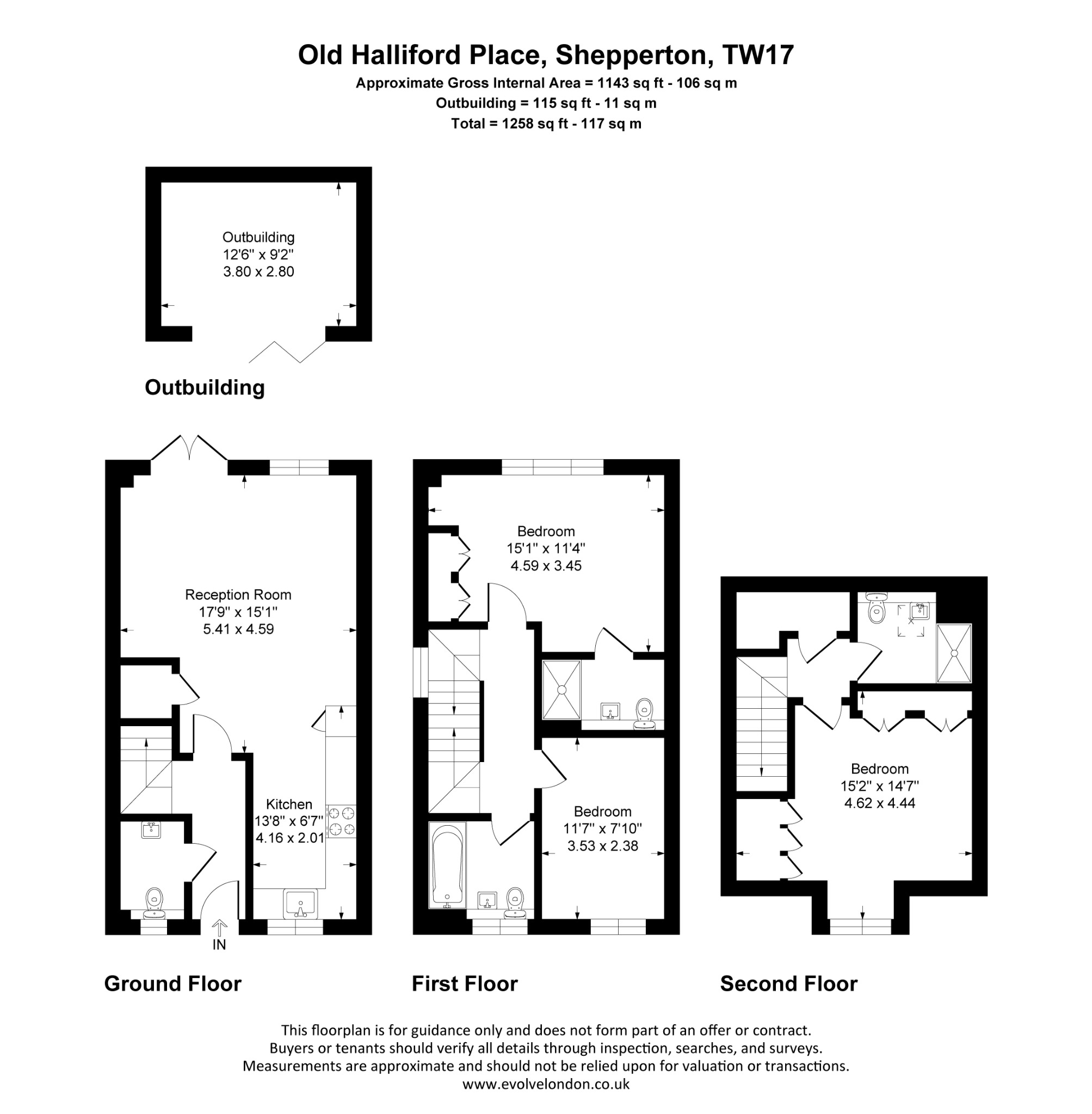 7, Old Halliford Place, Shepperton floorplan