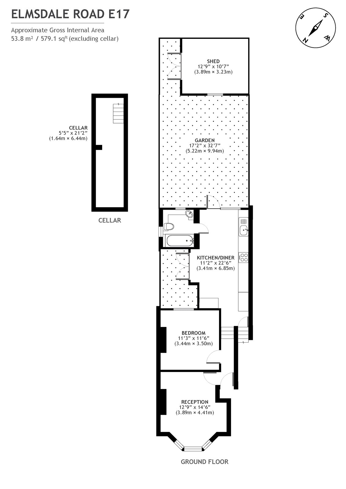 44, Elmsdale Road, London floorplan