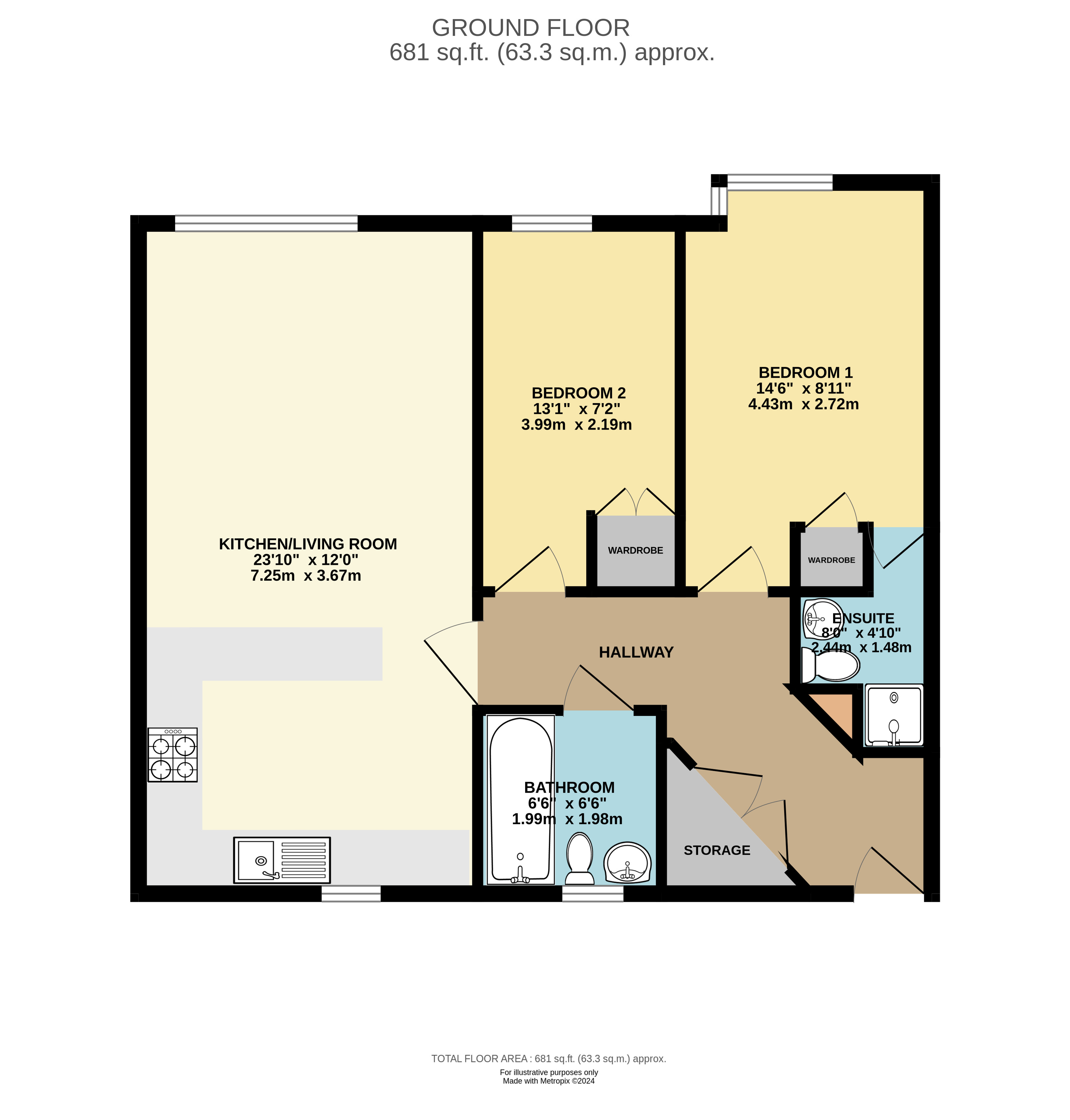 Flat 3, 3, Danby Street, Bristol floorplan