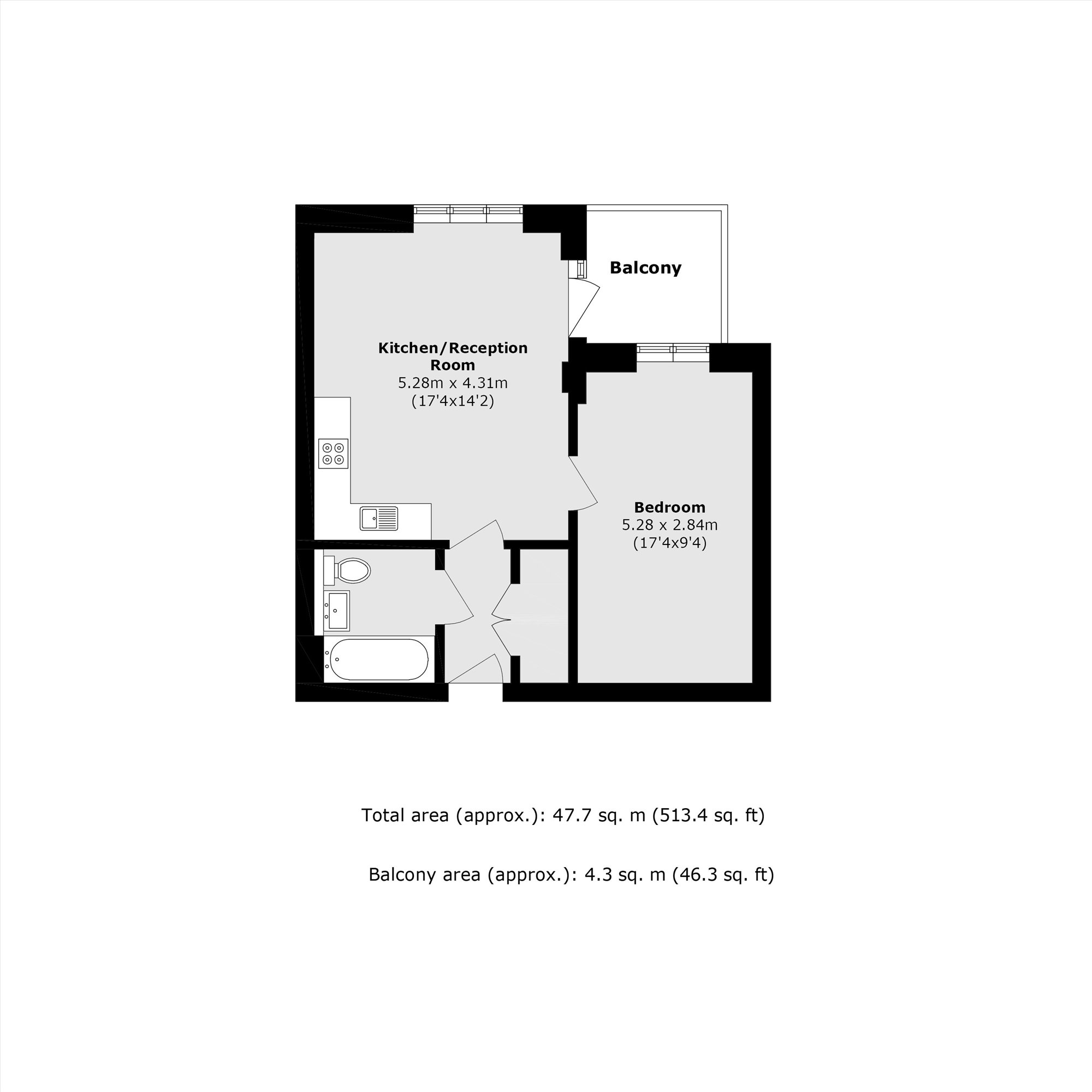 Flat 22 Mahogany House, 6, Justice Place, Brentford floorplan