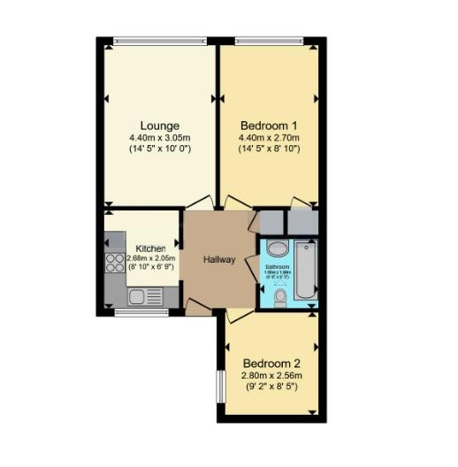 The Triangle, Upton, Poole BH16, 2 bedroom flat for sale 68332763