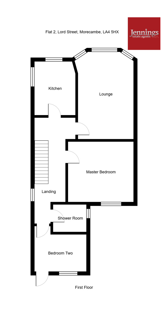 First Floor Flat, 23, Lord Street, Morecambe floorplan