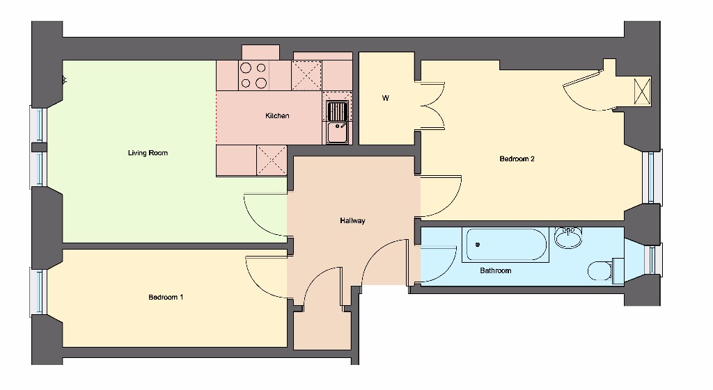 2 Bedrooms Flat to rent in Grantley Street, Shawlands, Glasgow G41