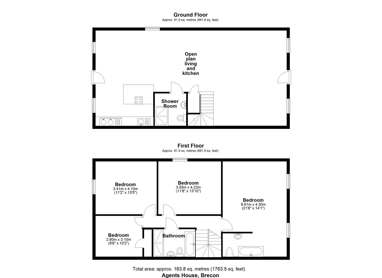 Agents House, Newton Farm, Brecon floorplan
