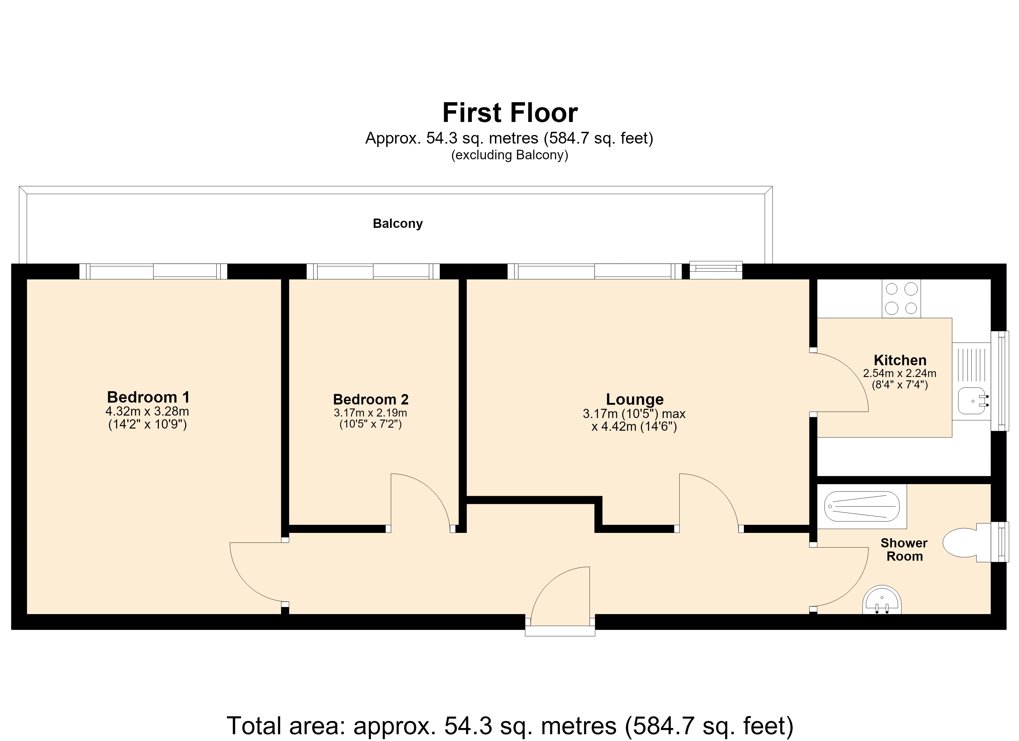 12, Northumberland Court, Northumberland Avenue, Margate floorplan