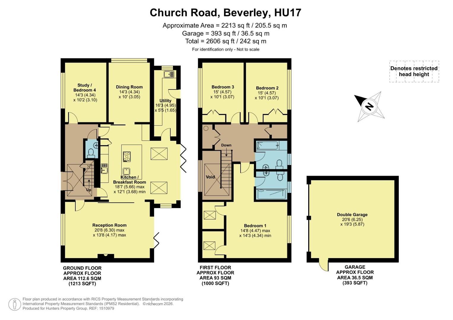The Elms, Church Road, Beverley floorplan