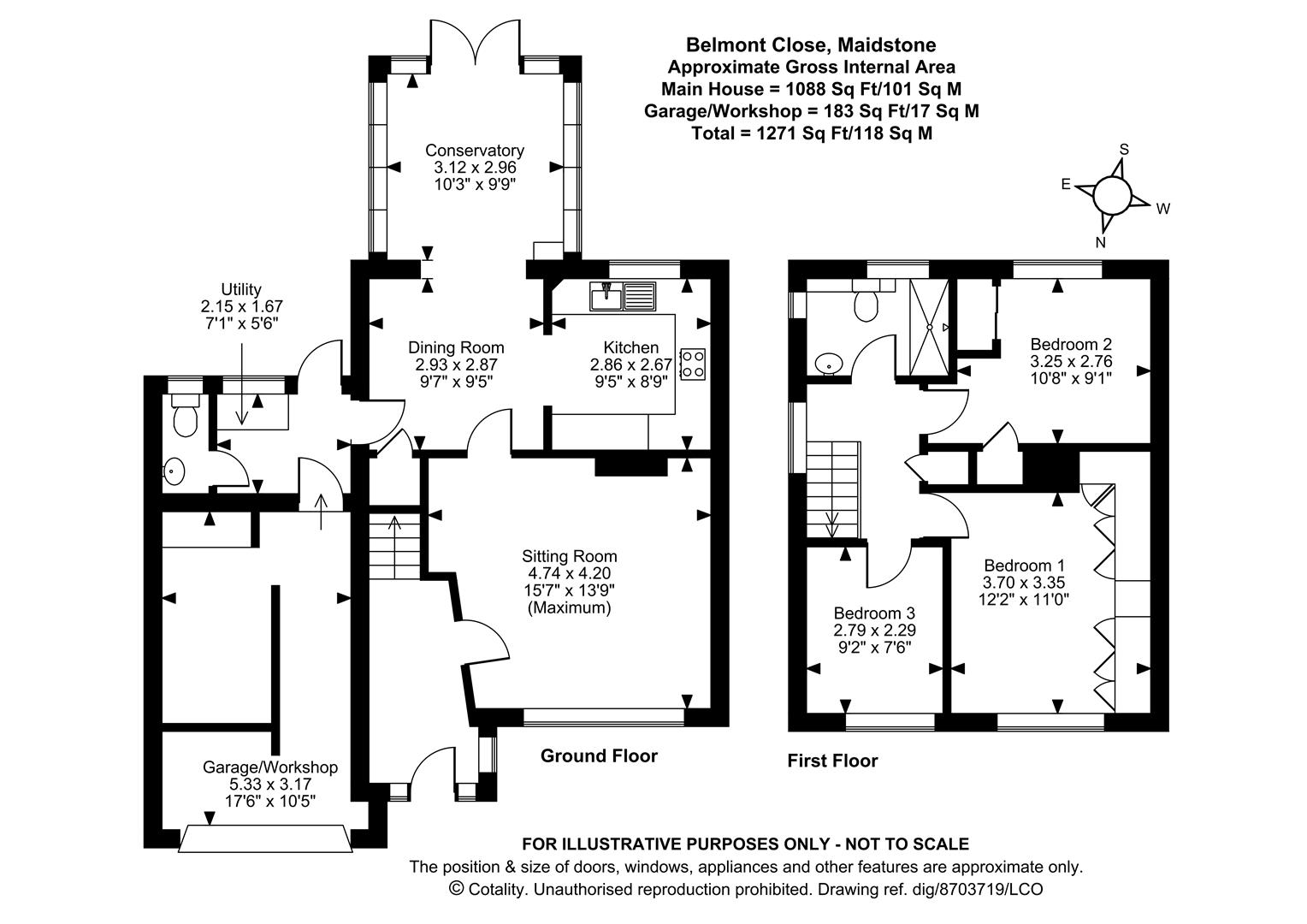 9, Belmont Close, Maidstone floorplan