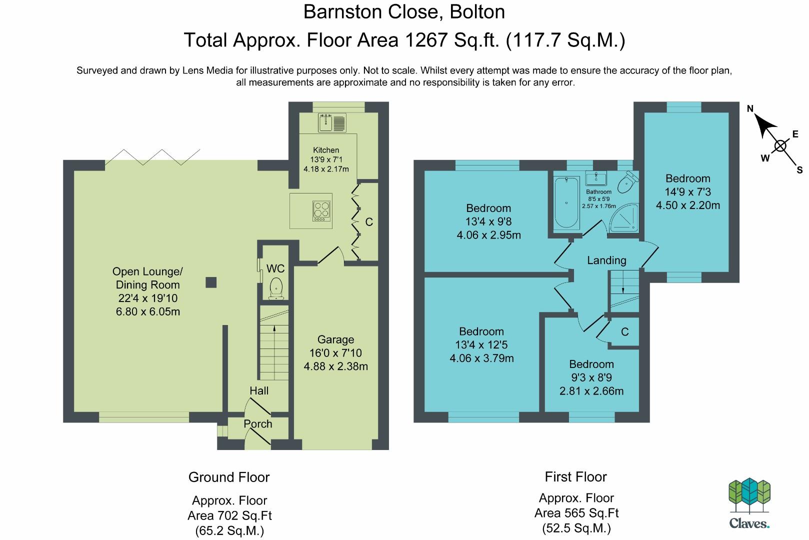 3, Barnston Close, Bolton floorplan
