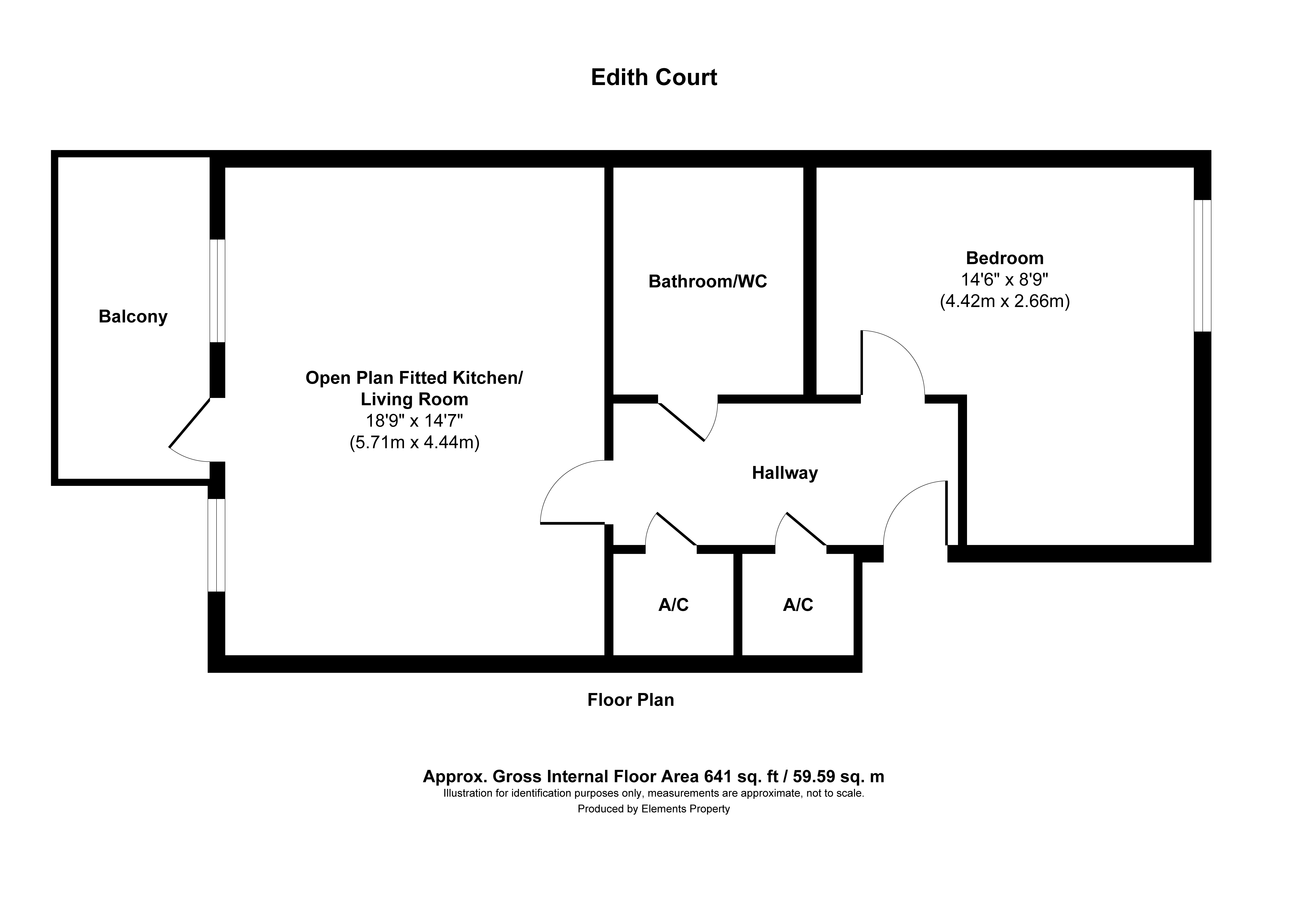 Flat 11 Edith Court, New Road, Feltham floorplan