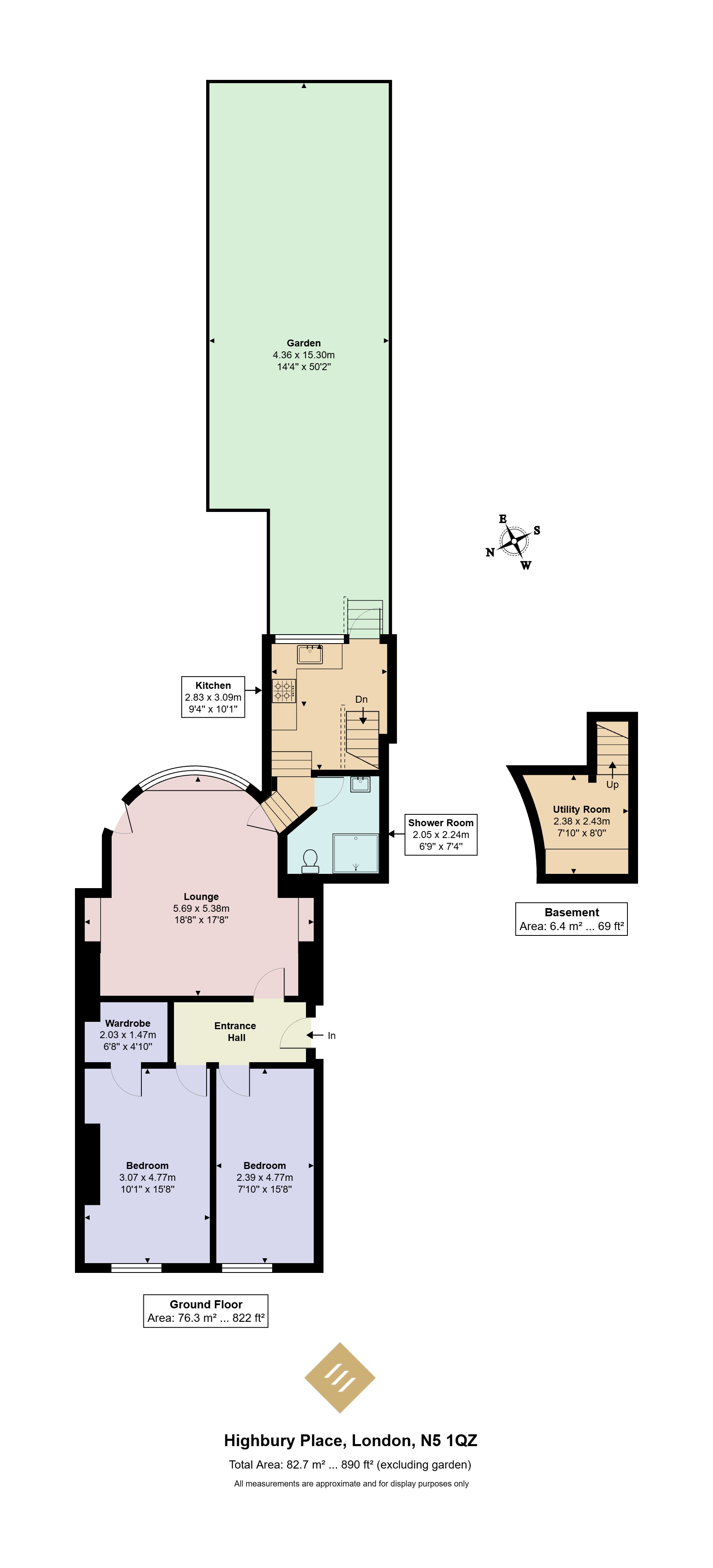 Flat 2, 8, Highbury Place, London floorplan