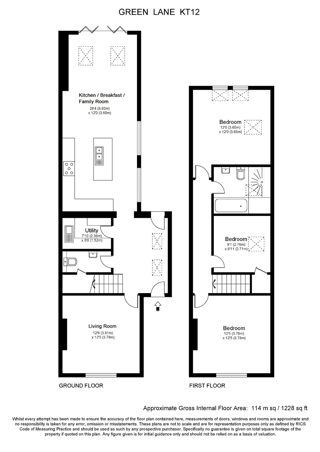 9, Green Lane, Hersham Village floorplan