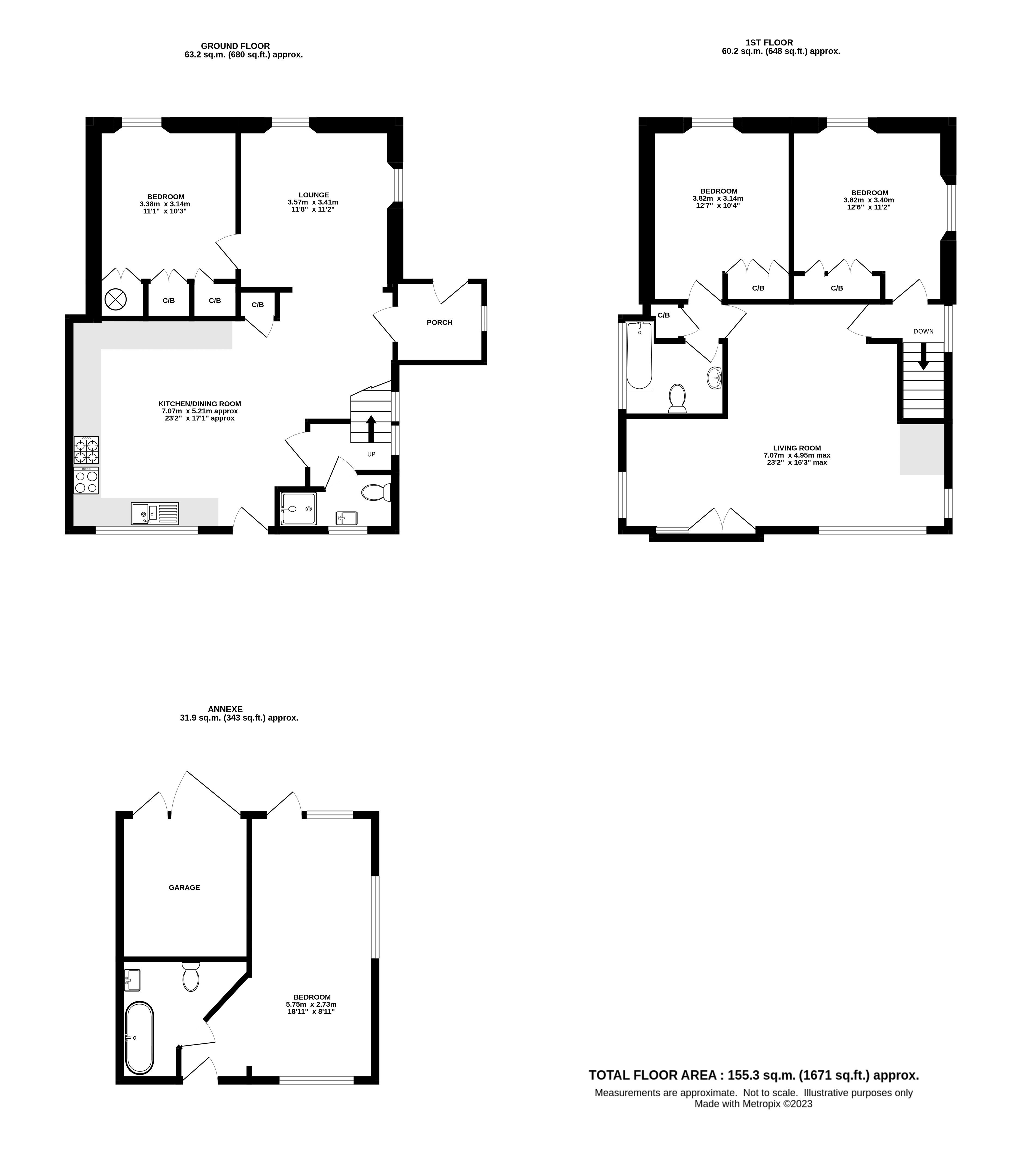 1 Porthilly Cottages, Porthilly Lane, Rock floorplan
