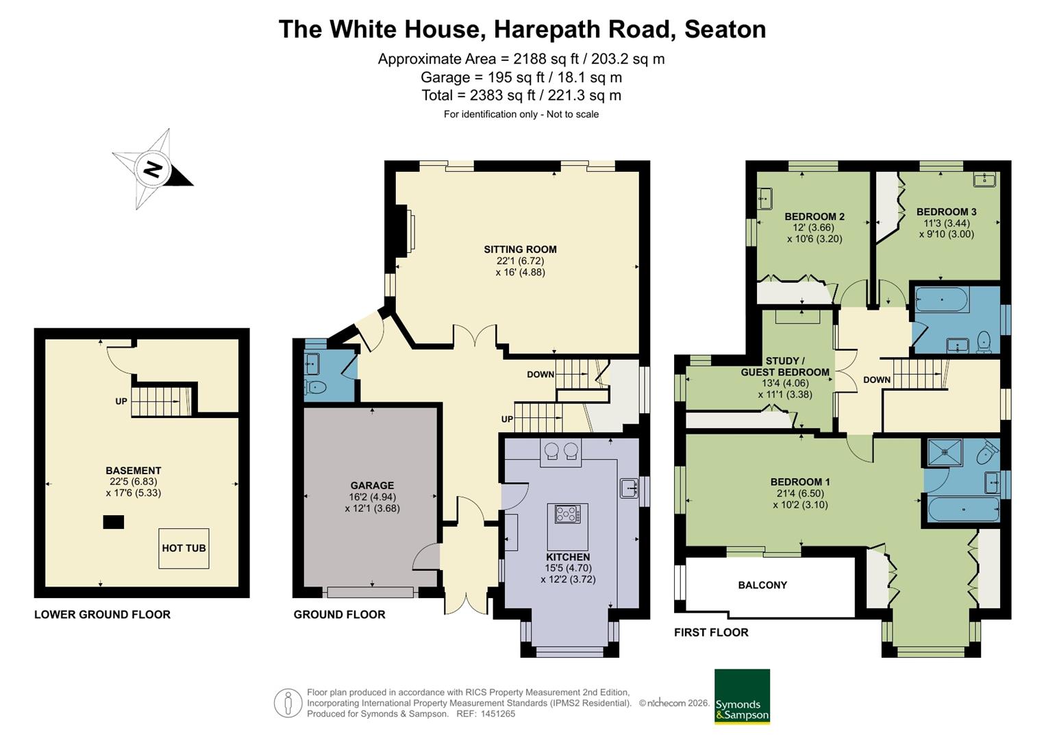 The White House, Harepath Road, Seaton floorplan