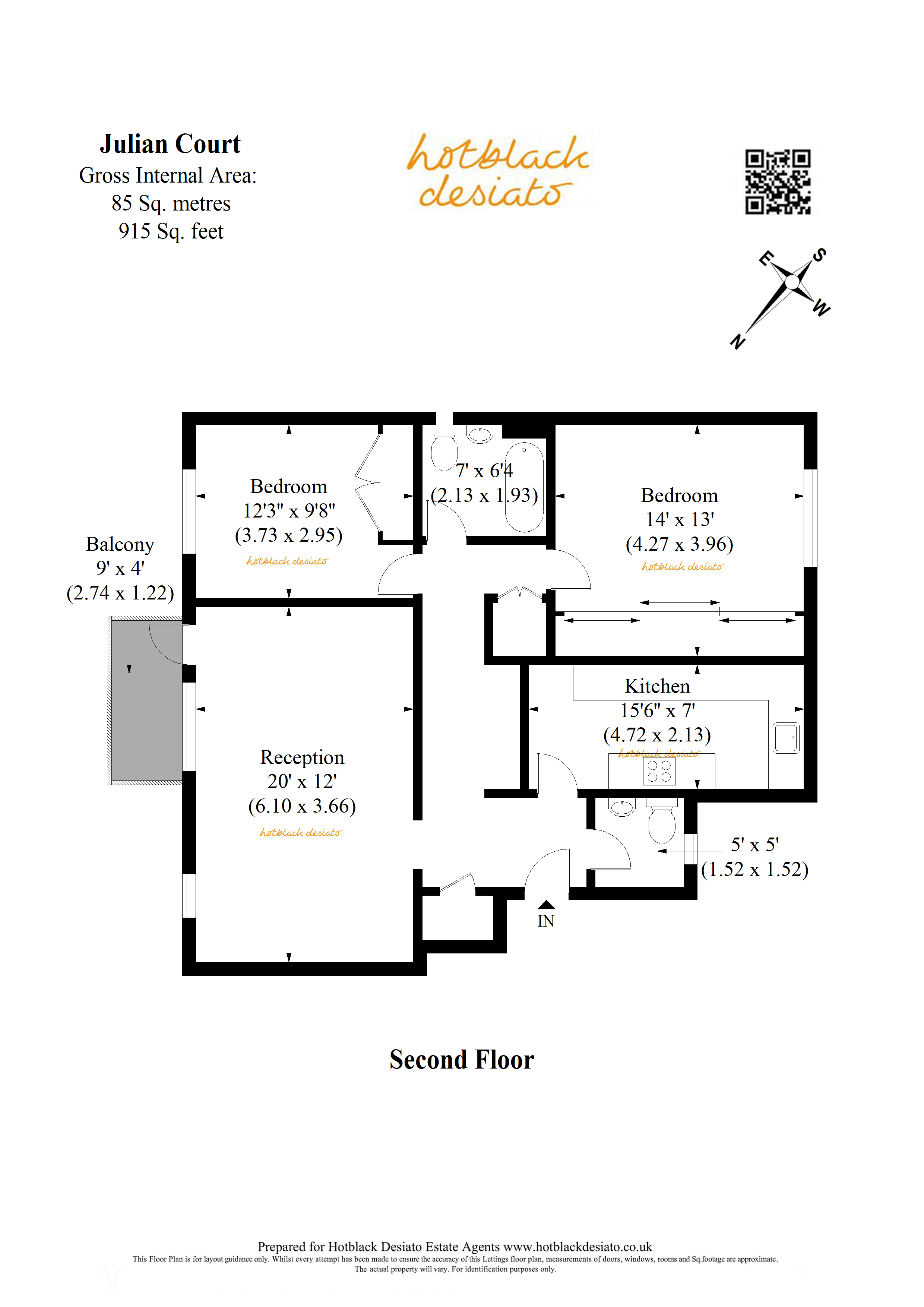 16 Julian Court, 150, Camden Road, London floorplan