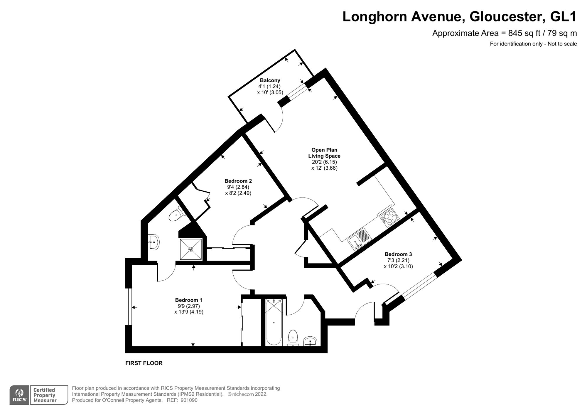 Flat 4, 68 Longhorn Avenue, Gloucester floorplan