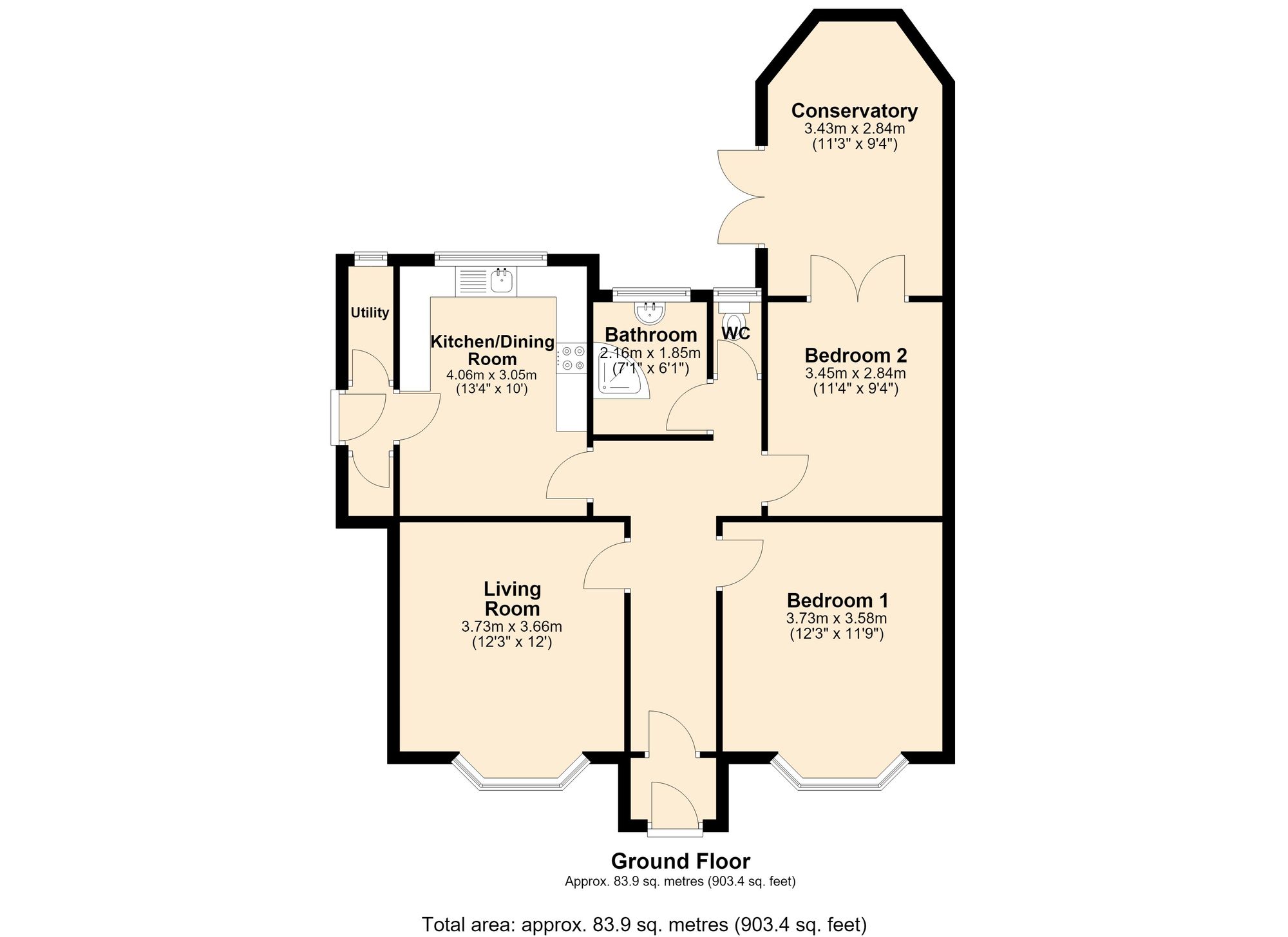 446 Whalley Road, Accrington floorplan