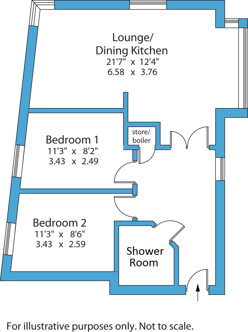 6, 1, MARSHALL STREET, LEEDS floorplan