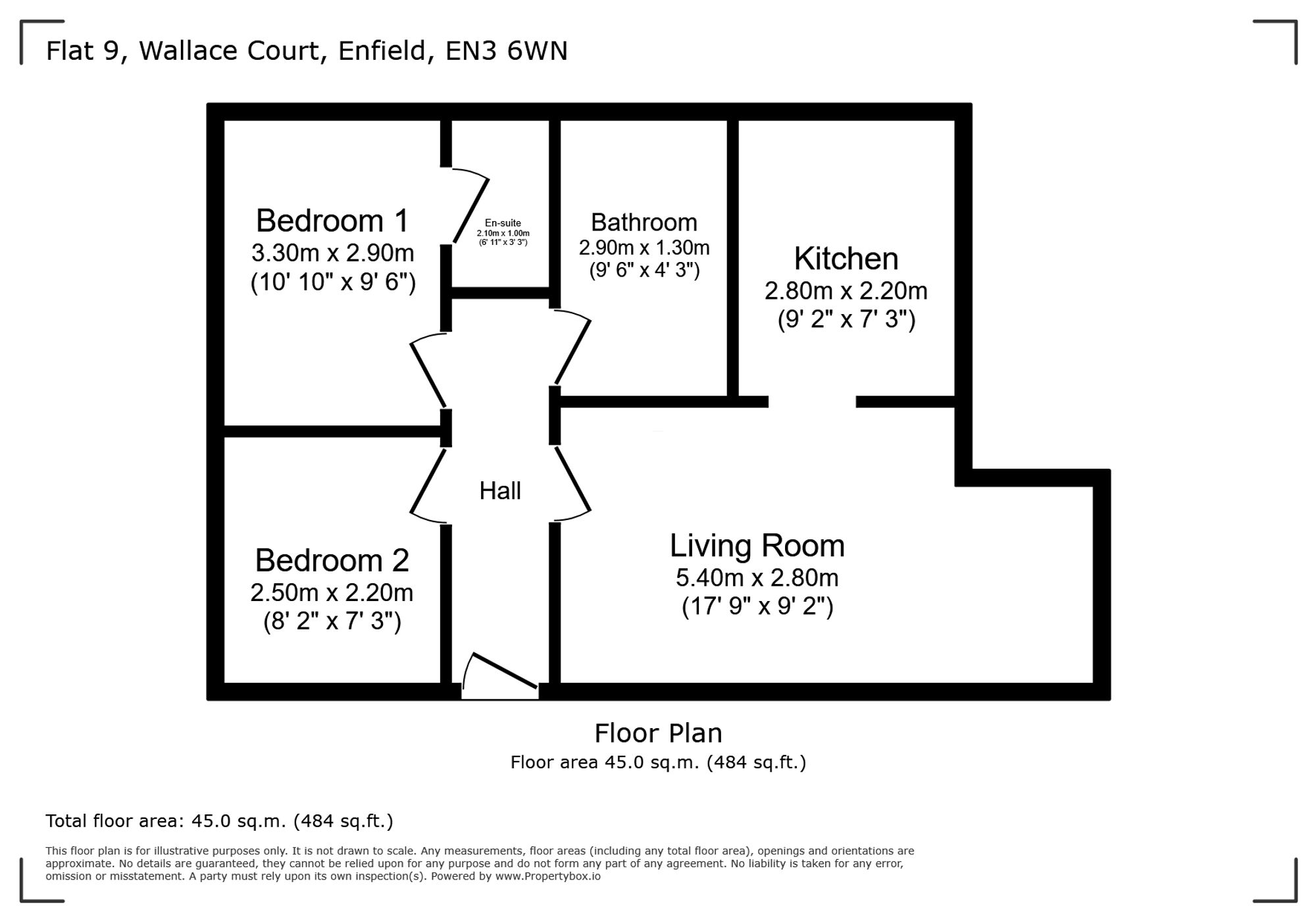 Flat 9, Wallace Court, Enfield floorplan