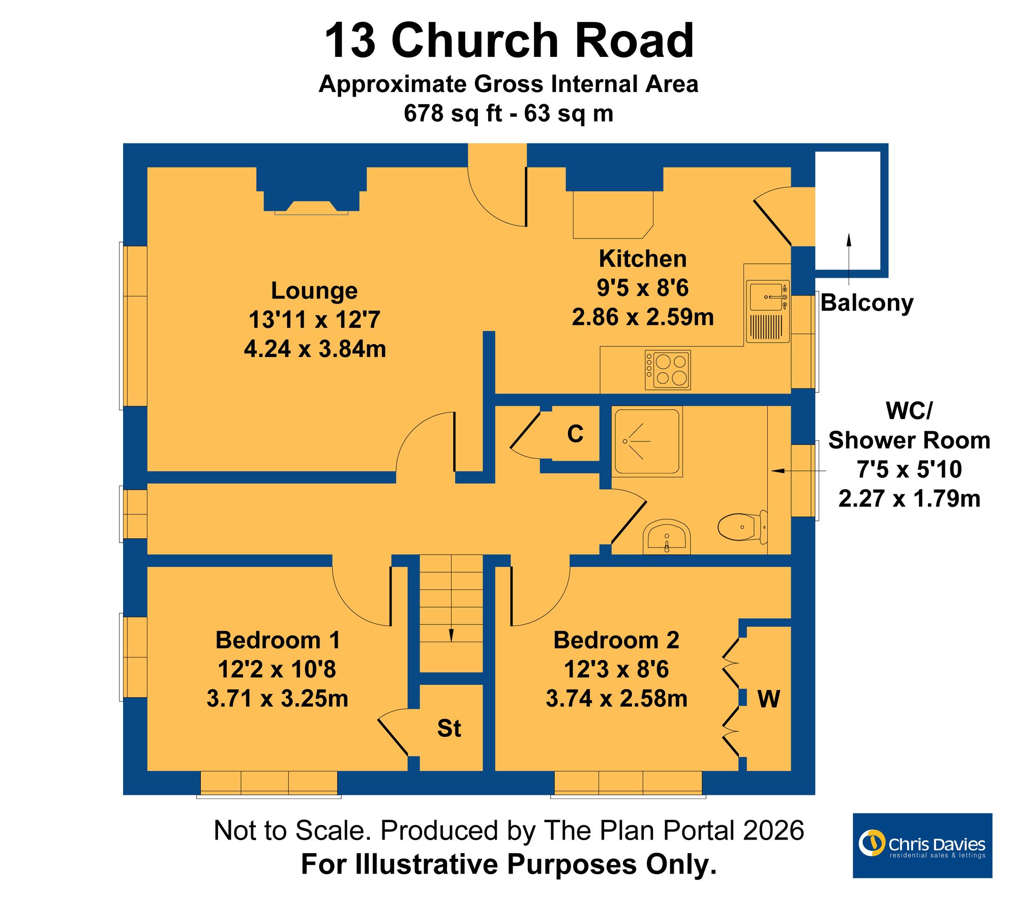 13 Church Road, Barry floorplan