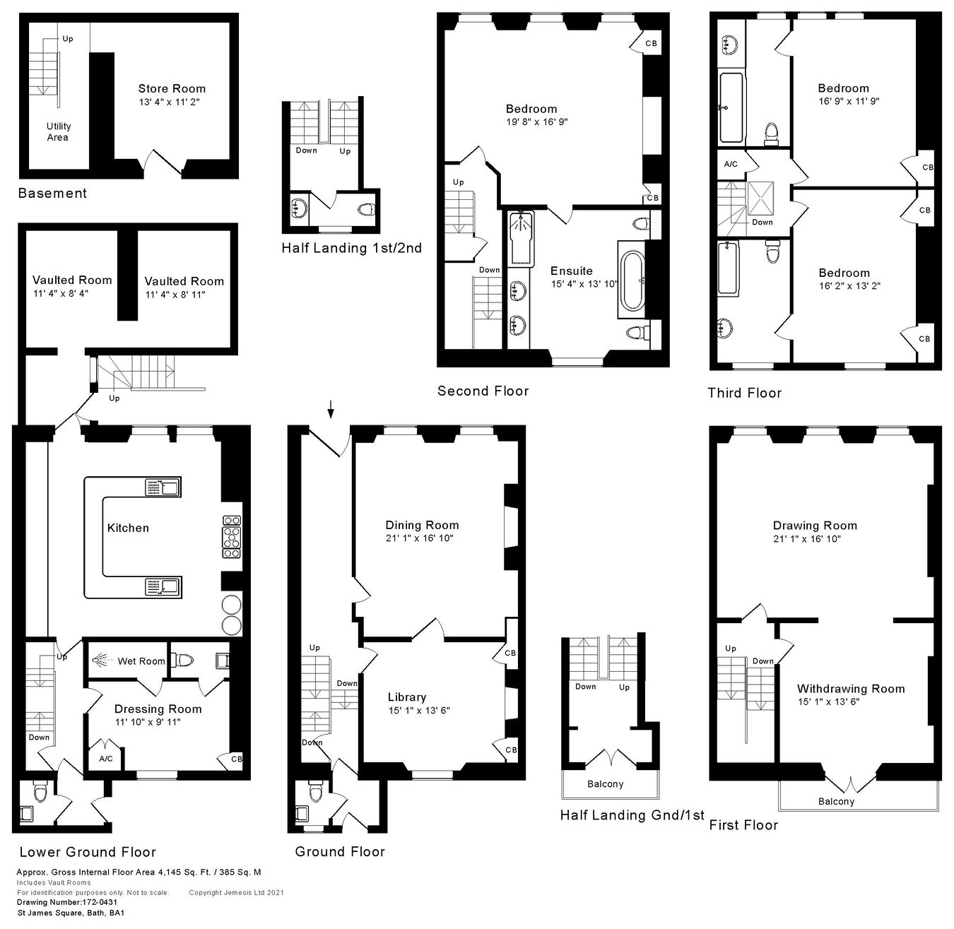 10, St James's Square, Bath floorplan