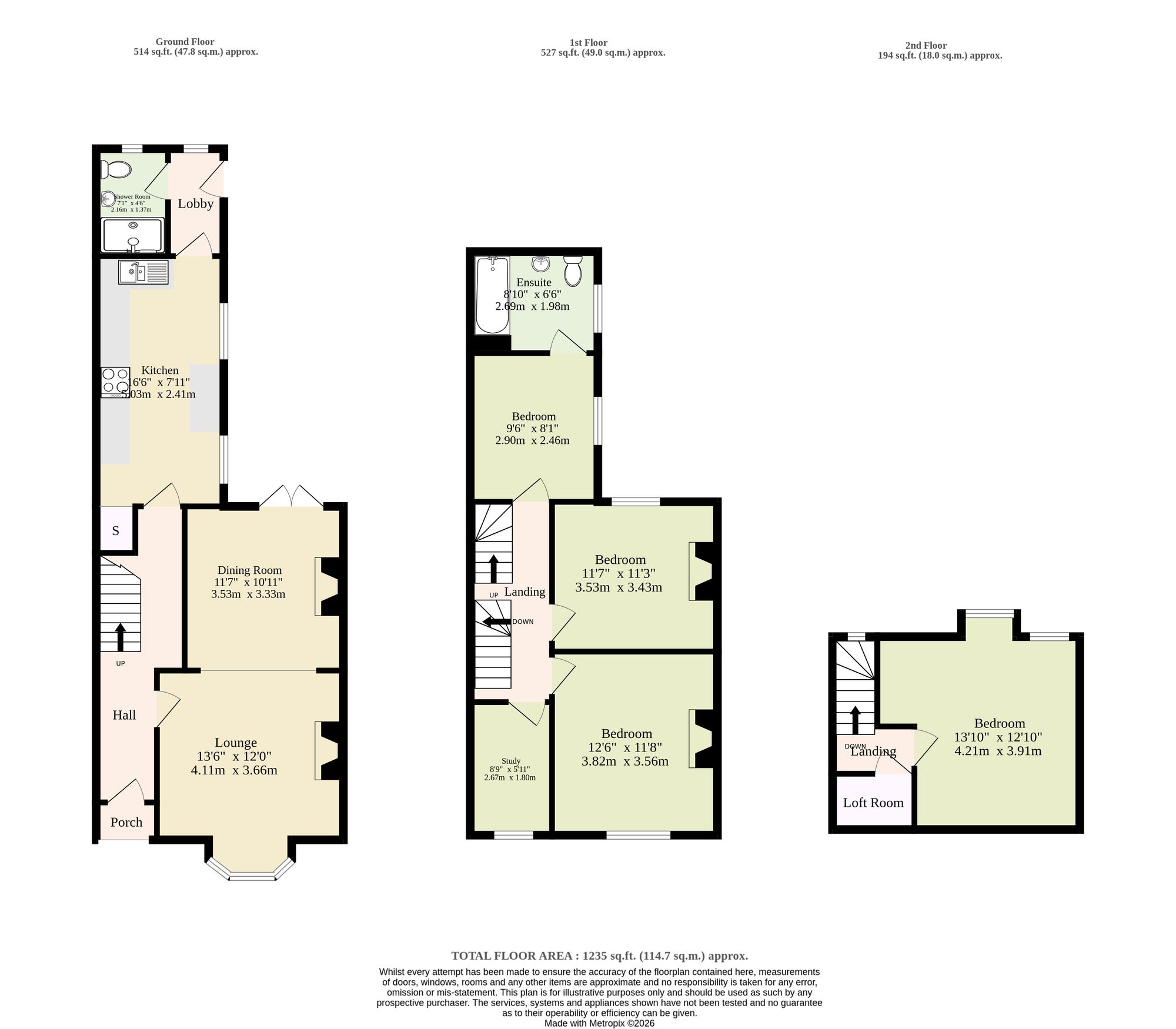 3 Park Road, Dereham floorplan