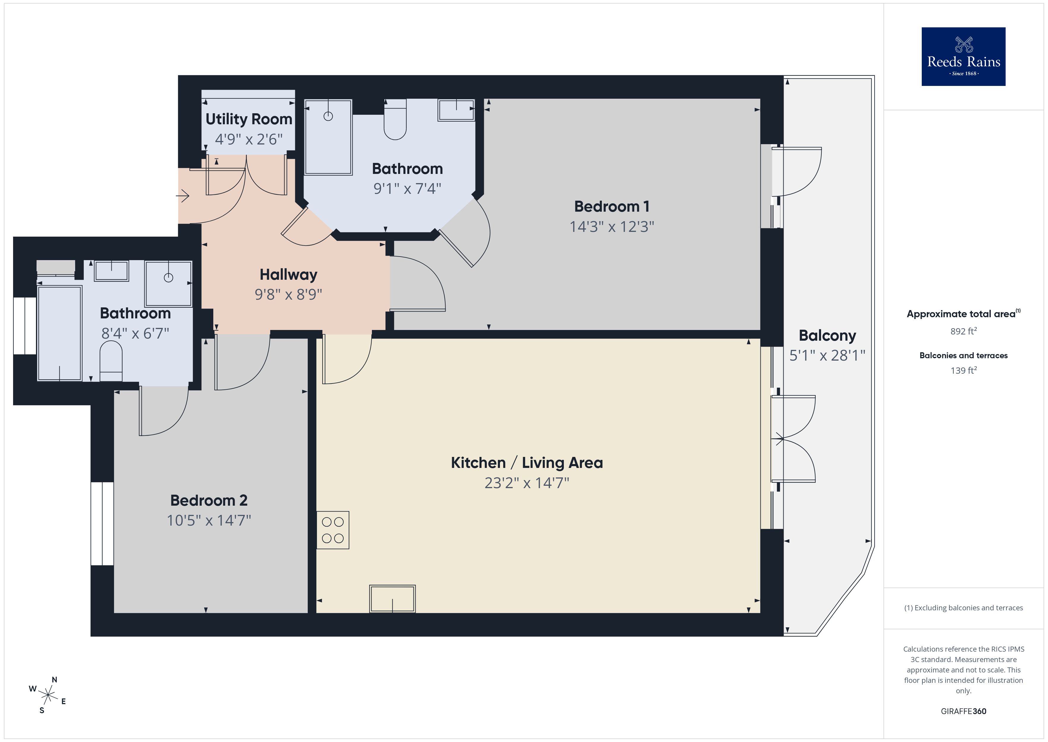 Apartment 3, 2, The Parade, New Romney floorplan