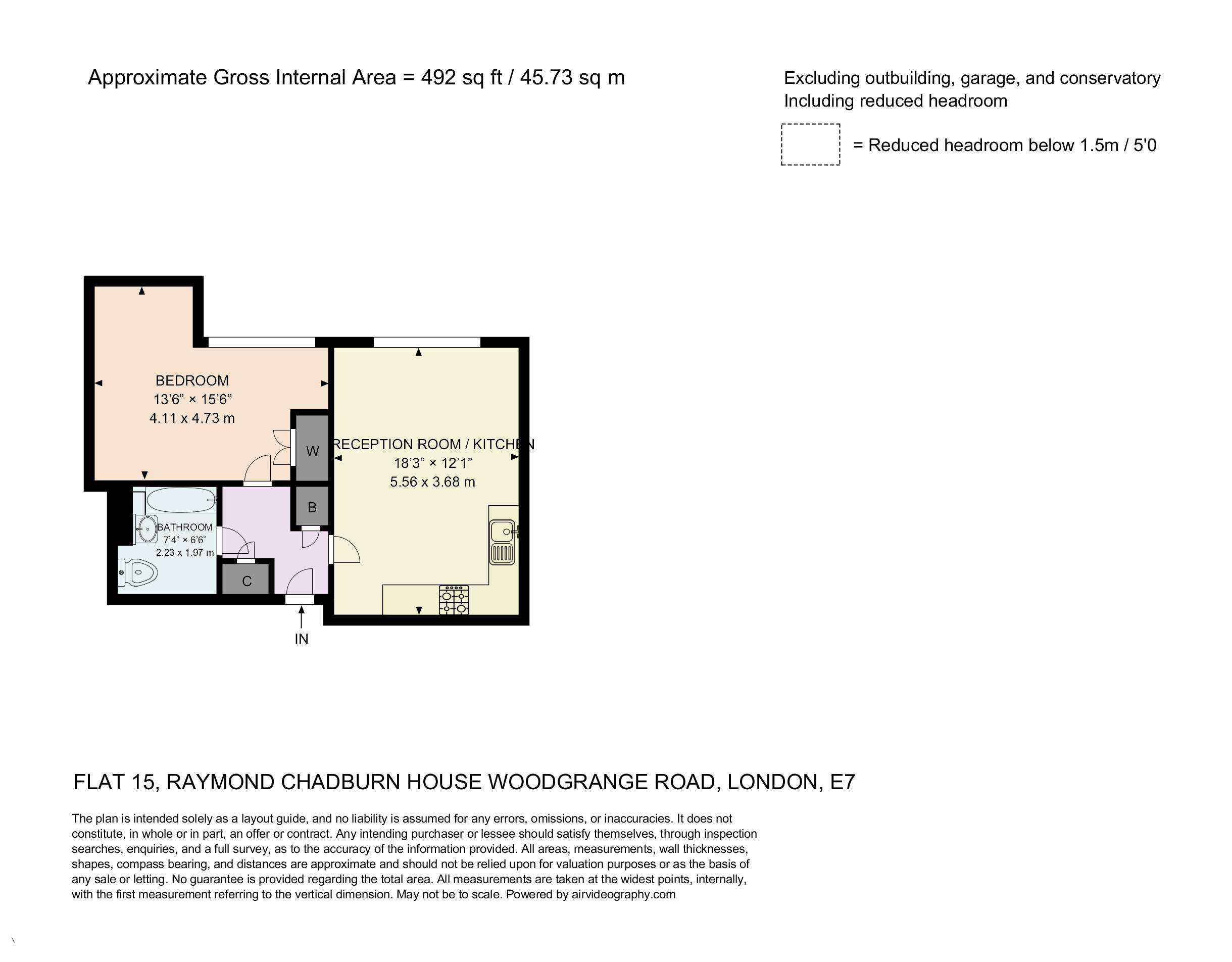 Flat 15, Raymond Chadburn House, Woodgrange Road, London floorplan