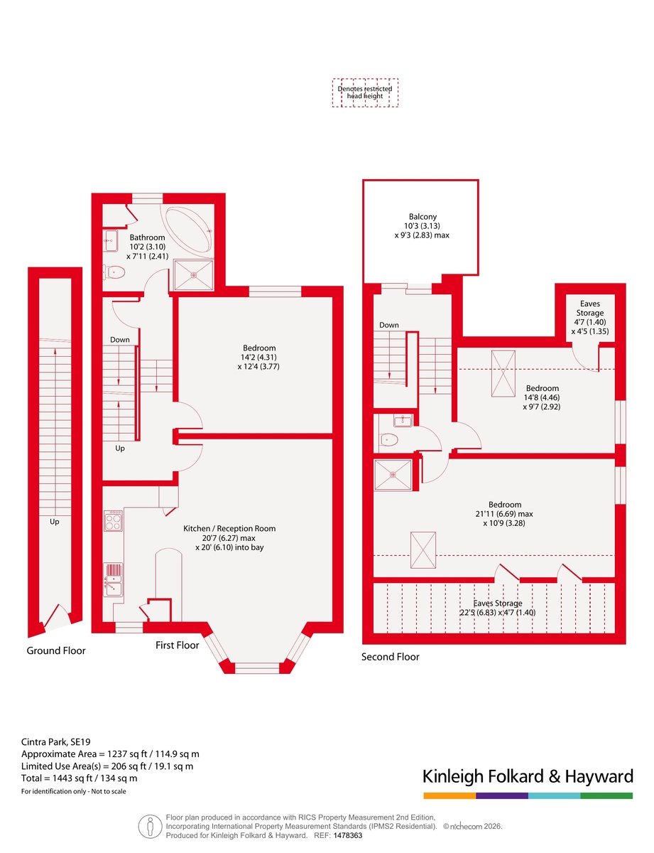Flat C, 34, Cintra Park, London floorplan