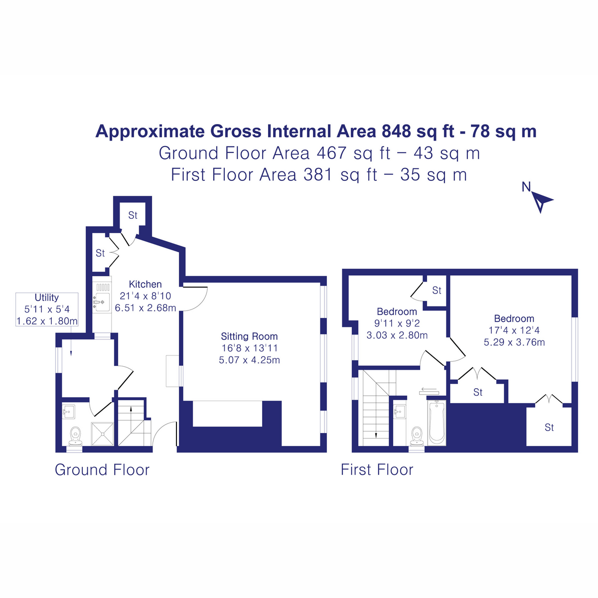 15, Temple Street, Brill floorplan