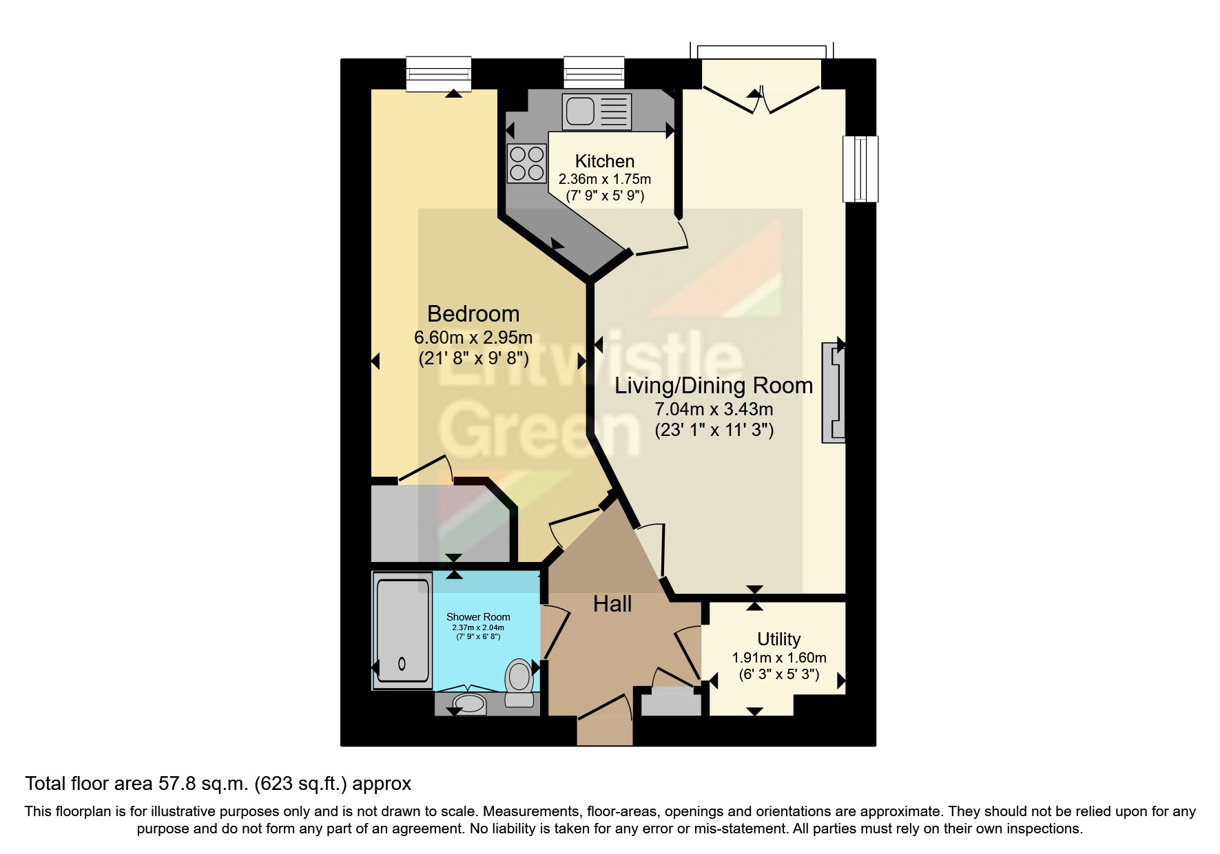Flat 25, 152, Lancaster Road, Carnforth floorplan