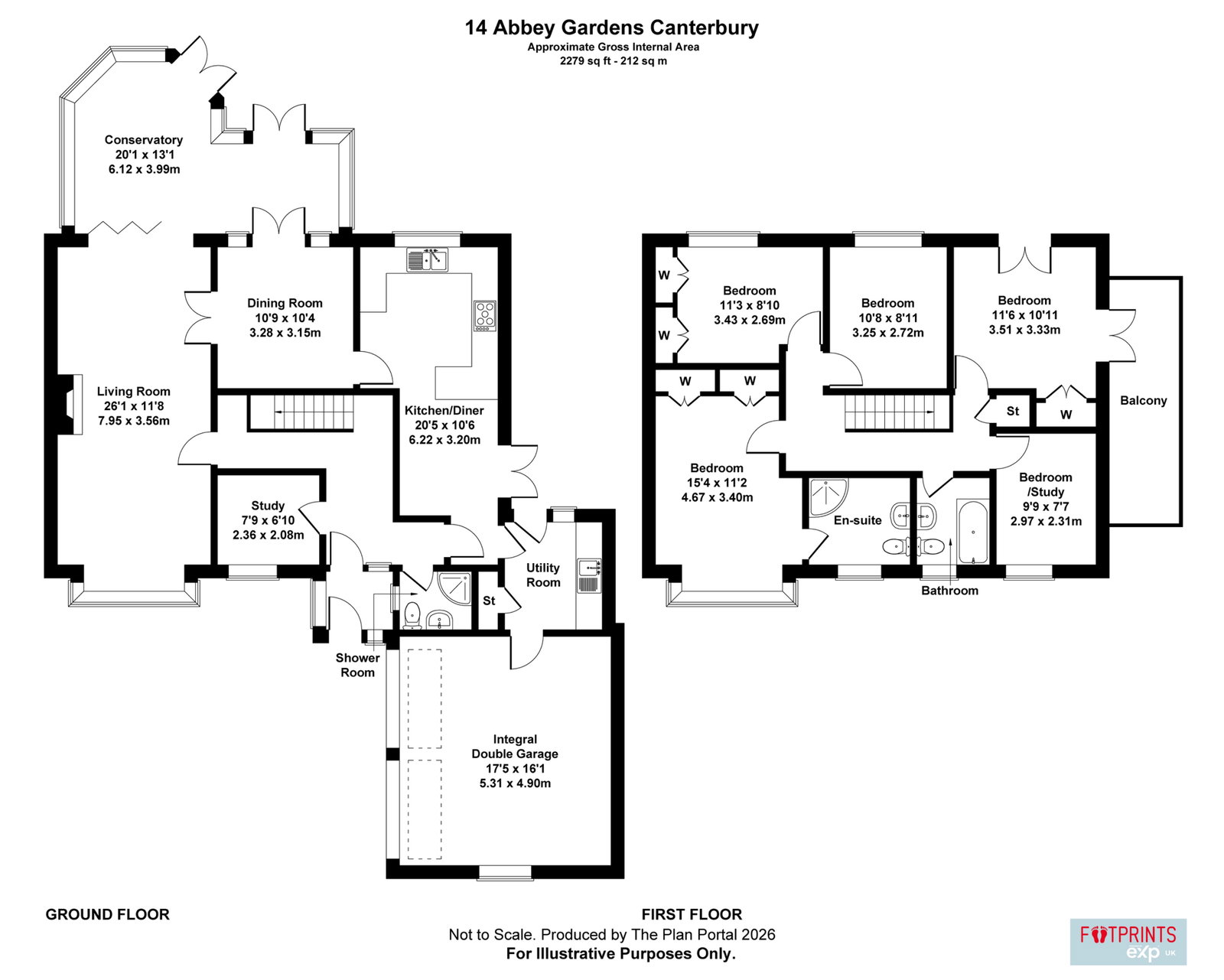 14, Abbey Gardens, Canterbury floorplan