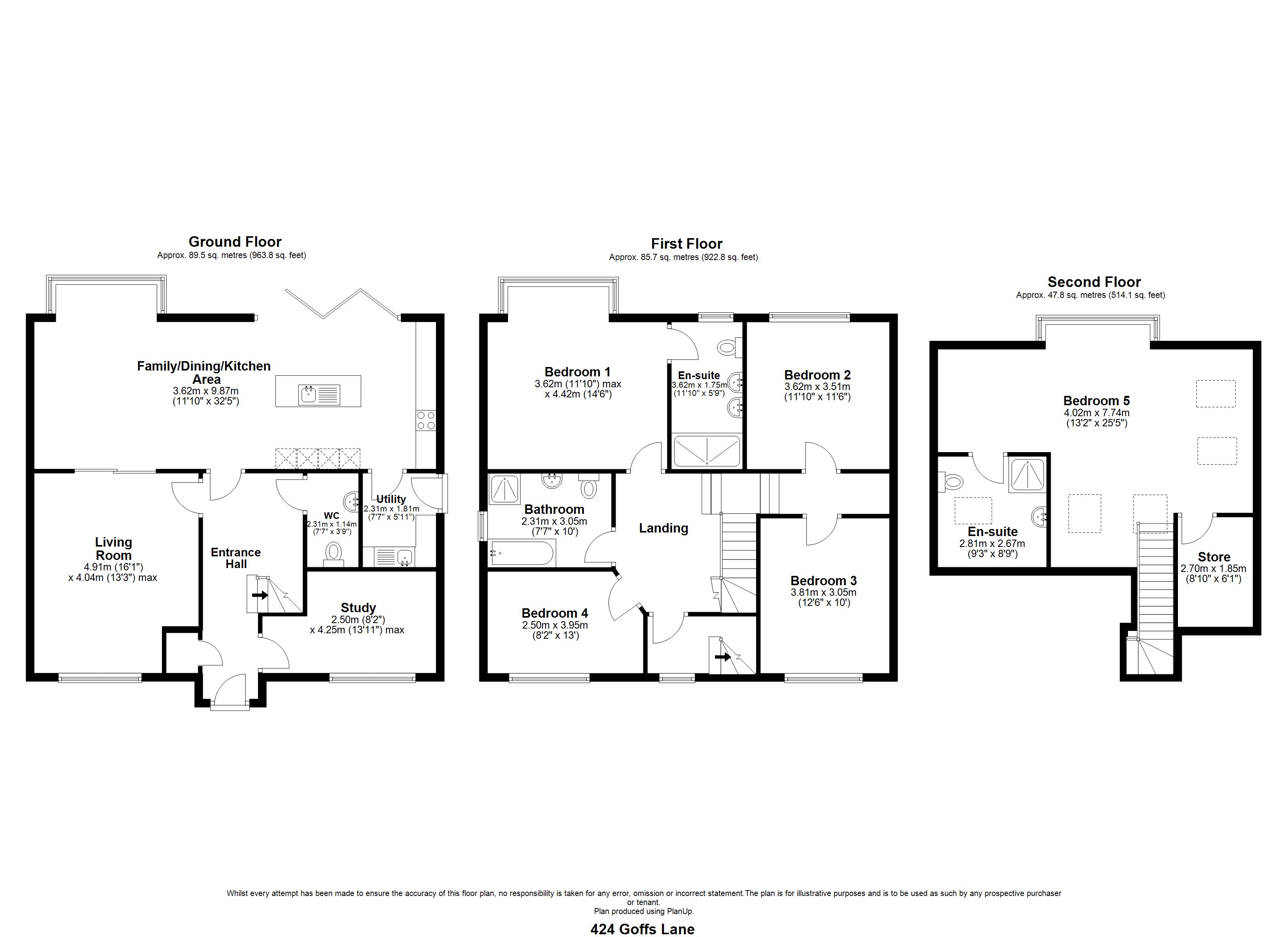 Plot 1, 424, Goffs Lane, Goffs Oak floorplan