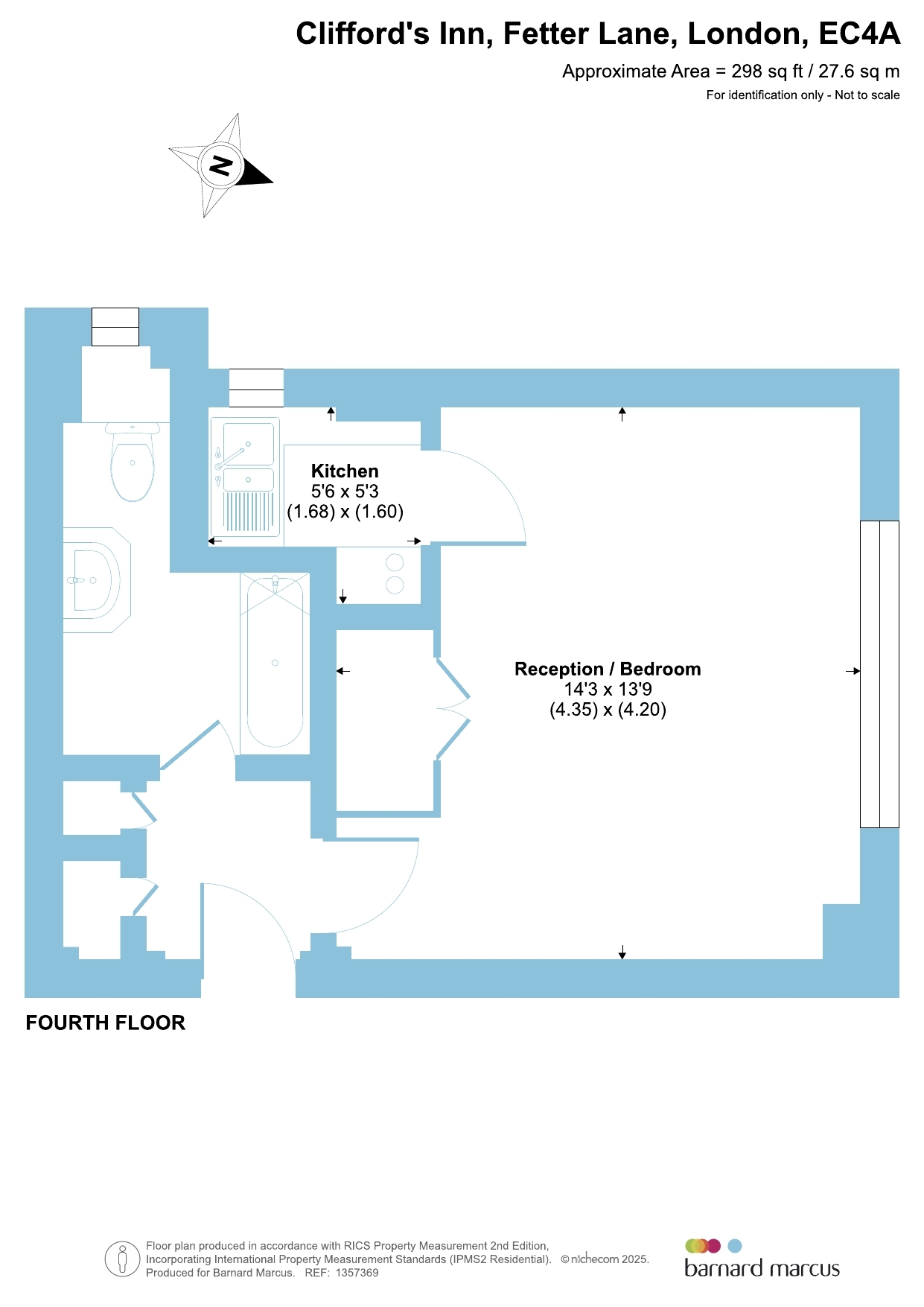 Flat 95, Clifford's Inn, Fetter Lane, London floorplan