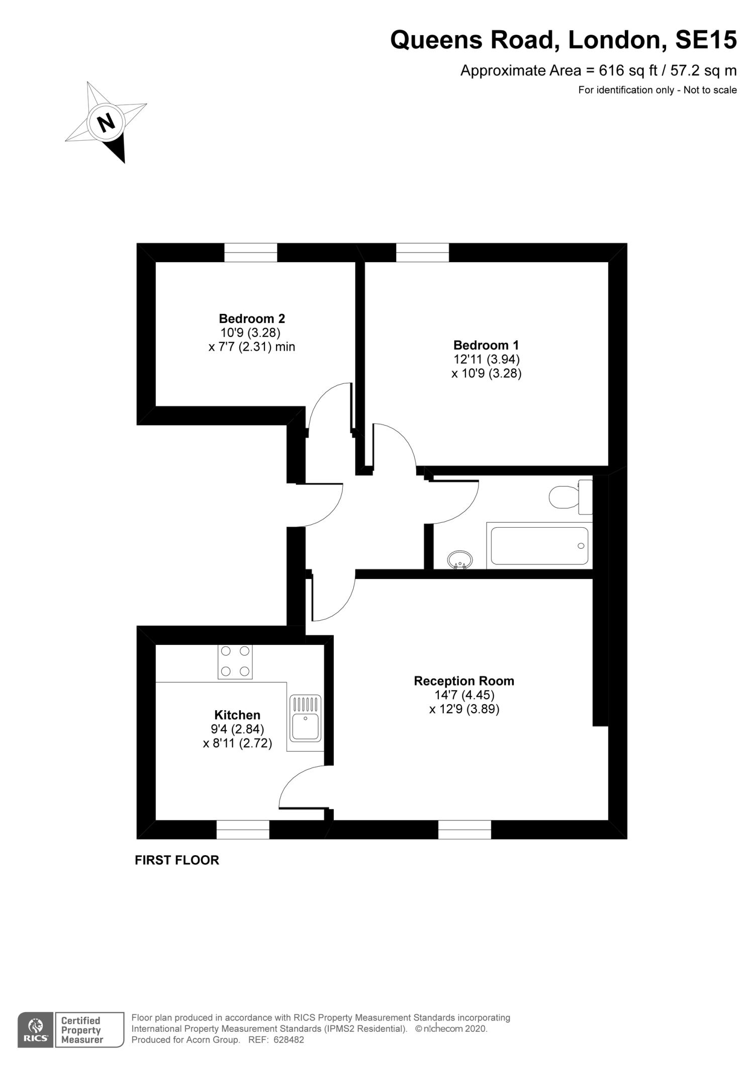Flat C, 186, Queens Road, Peckham floorplan