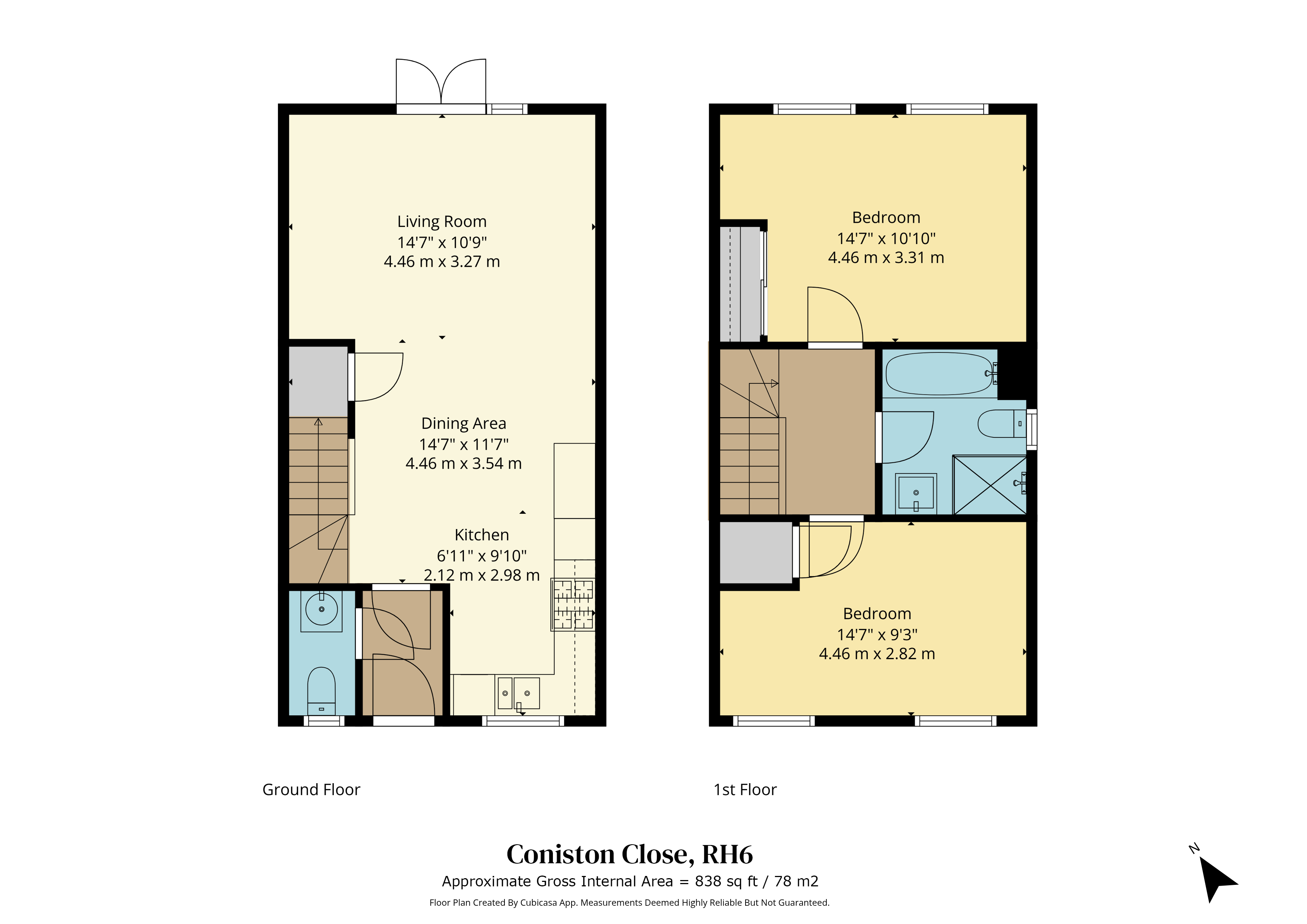 22, Coniston Close, Horley floorplan