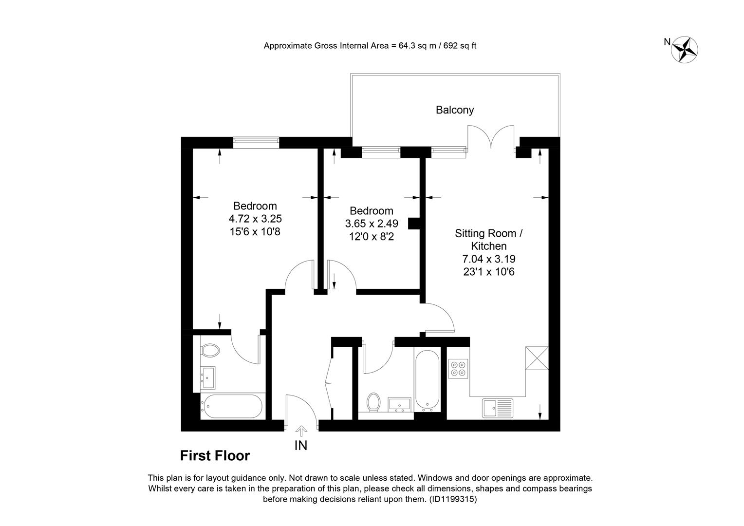 6 Harpers House, Challenge Court, Leatherhead floorplan
