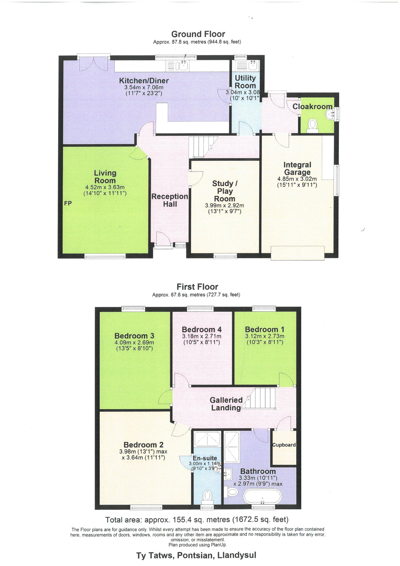 Ty Tatws, Pontsian, Llandysul floorplan