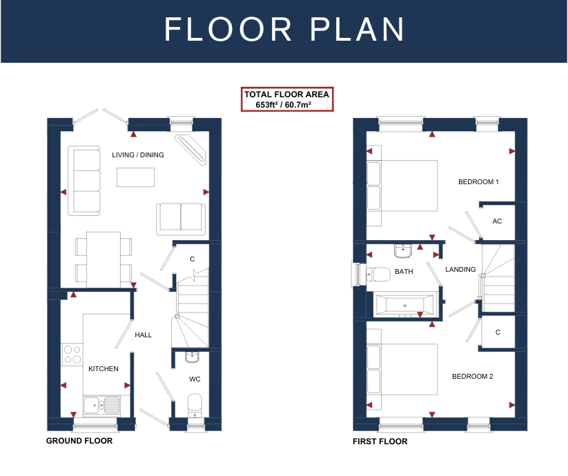 Yate,Plot 1, Athelstans Meadow, Little Dewchurch floorplan