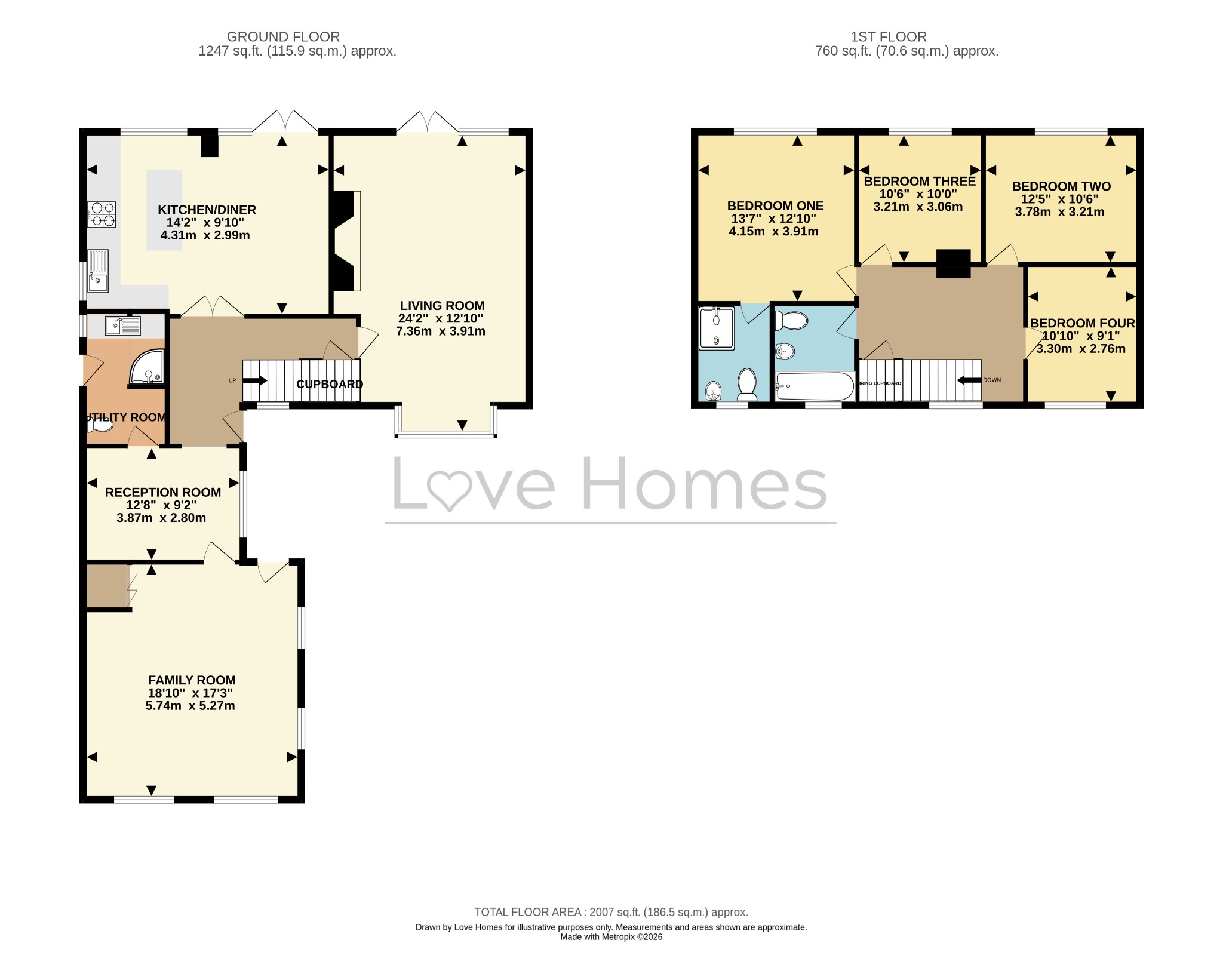 15 Ampthill Road, Flitwick, Bedfordshire floorplan