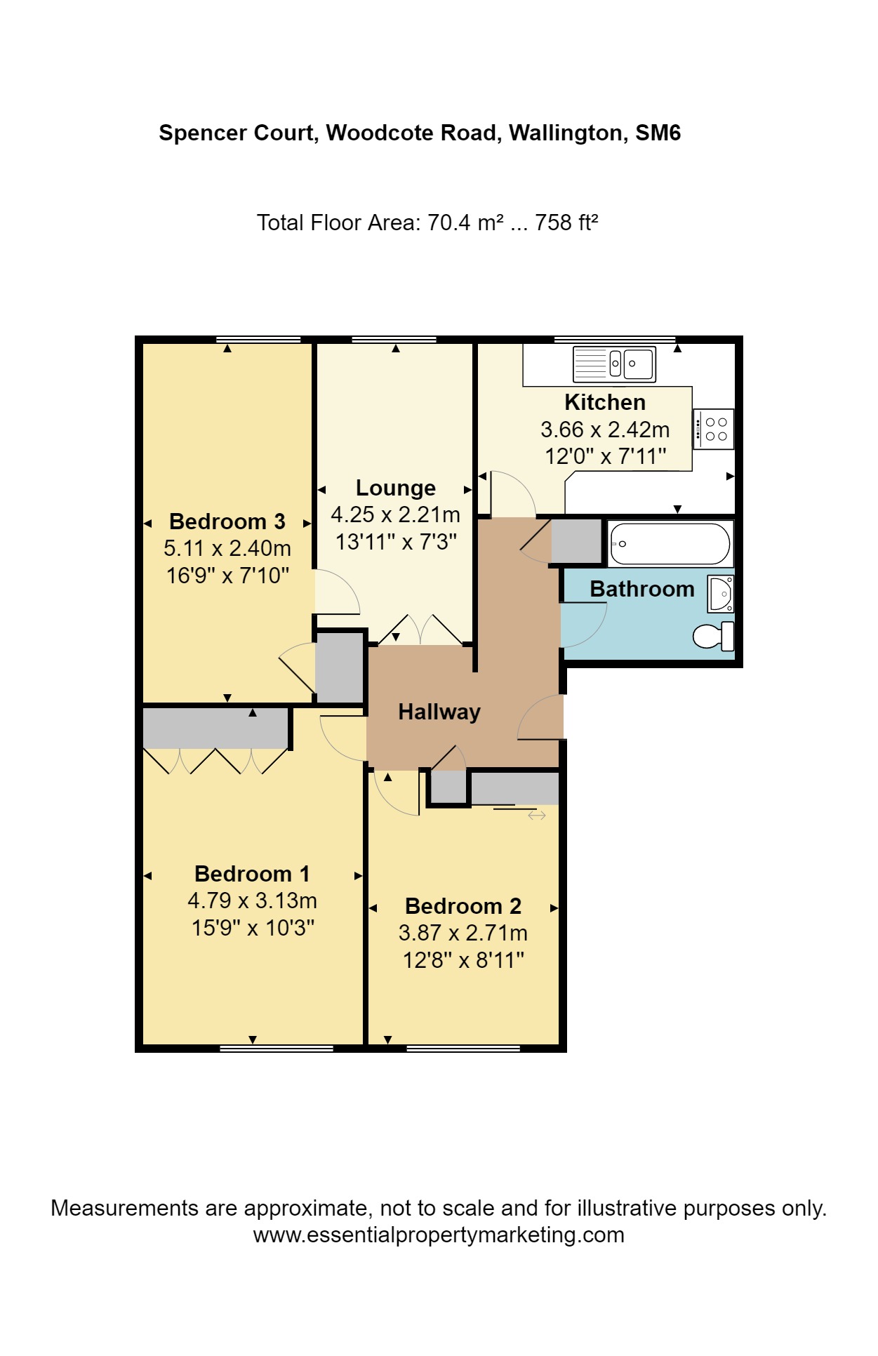 Spencer Court, Woodcote Road, Wallington floorplan